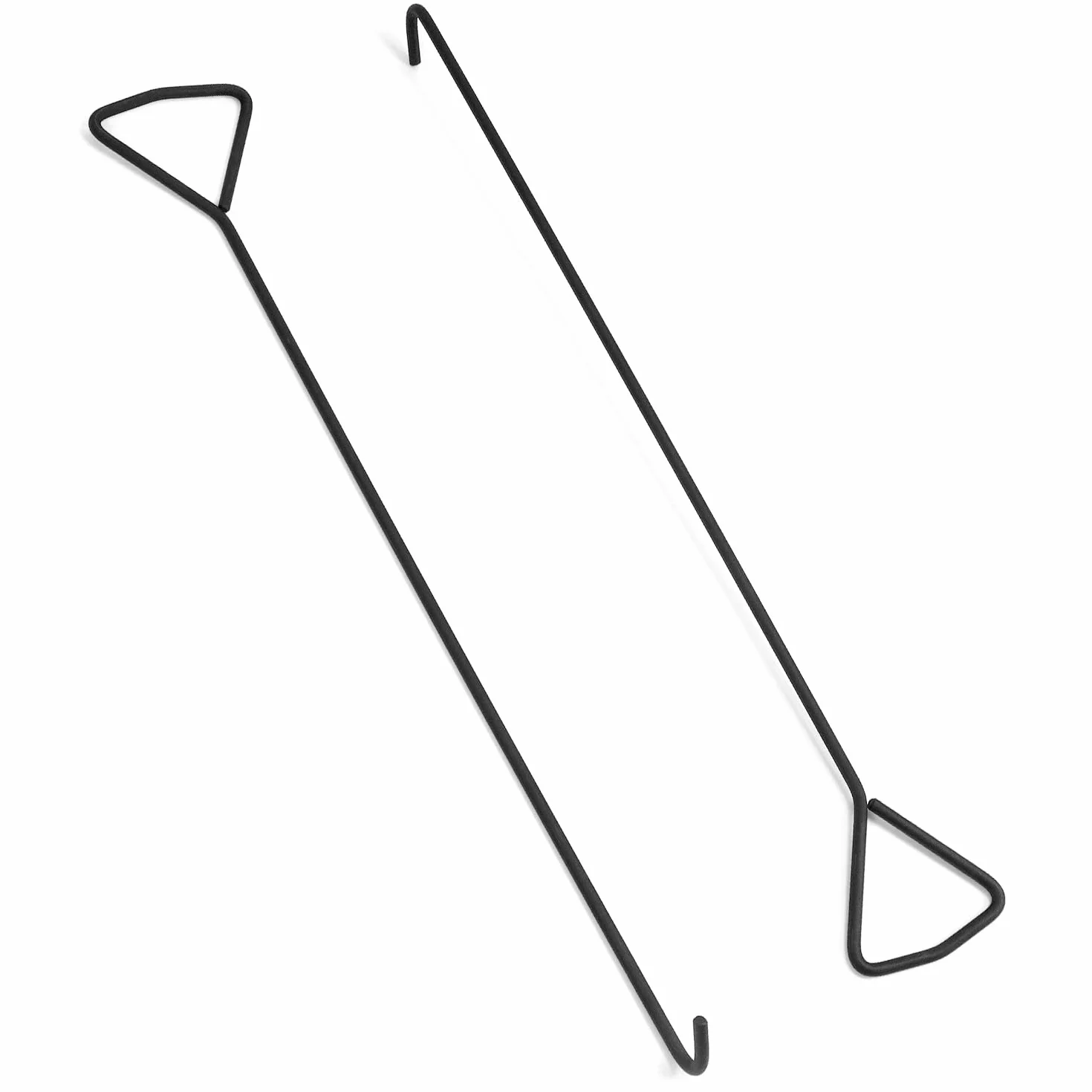 QWORK® 2 sztuki 80 cm haki na pokrywę włazów z końcówką, 45 # stalowe haki na pokrywę włazu, dla trwałości