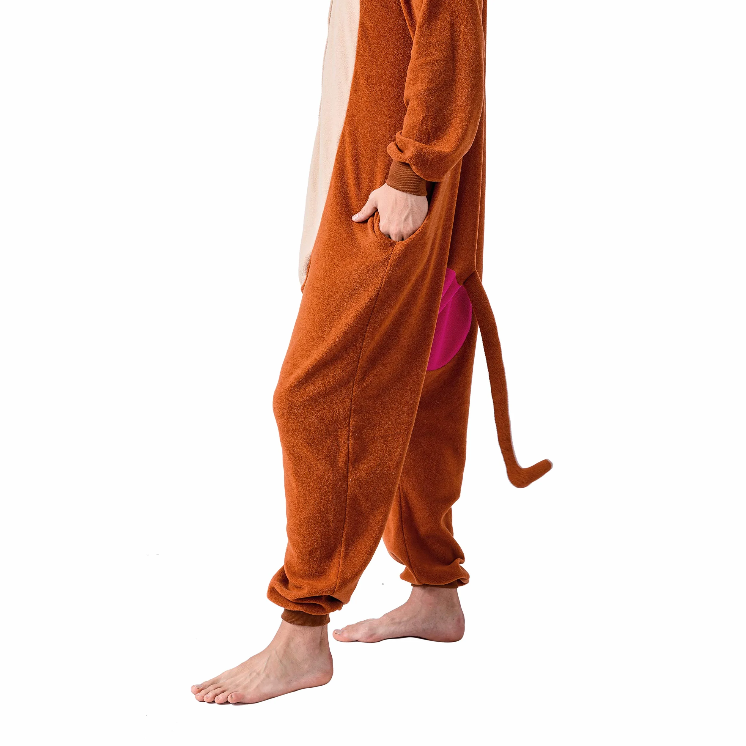 Spooktacular Creations Pluszowy kombinezon dla dorosłych unisex, Małpa, M
