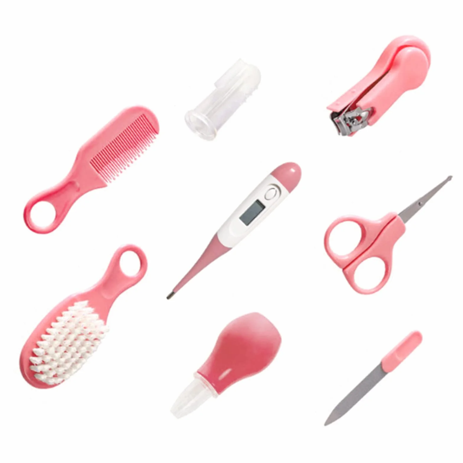 Zdrowie Dziecka Zestaw Dziecięcy Obcinacz do Paznokci Szczotka do Włosów Termometr Aspirator do Nosa Szczoteczka do Zębów Zestaw do Pielęgnacji Niemowląt