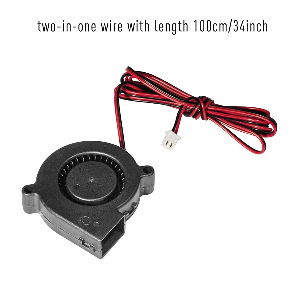 HUIOP Wentylator chłodzący, bezszczotkowy wentylator chłodzący 5015 DC 12 V 0,19 A Turbo mały ultra cichy wentylator przenoszący olej 6500 obr./min rozmiar 50 x 50 x 15 mm dla