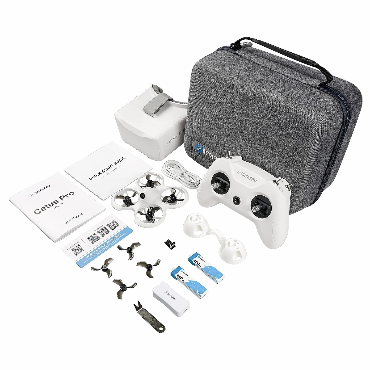 Zestaw drona BETAFPV Cetus Pro FPV RTF z pilotem, goglami FPV z funkcją utrzymywania wysokości, samoobroną, 3 tryby lotu, gotowy do lotu, łatwy w uruchomieniu dla początkujących i nastolatków