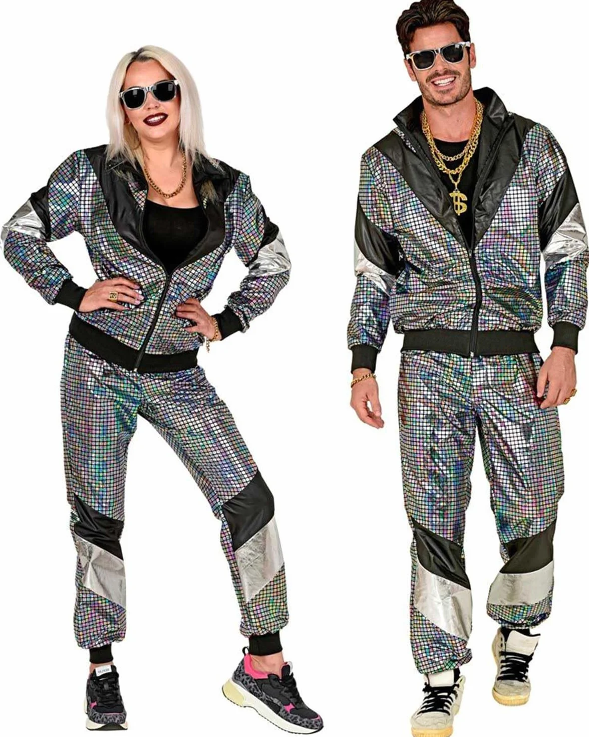 WIDMANN MILANO kostiumowy dres treningowy styl disco strój z lat 80. na karnawał