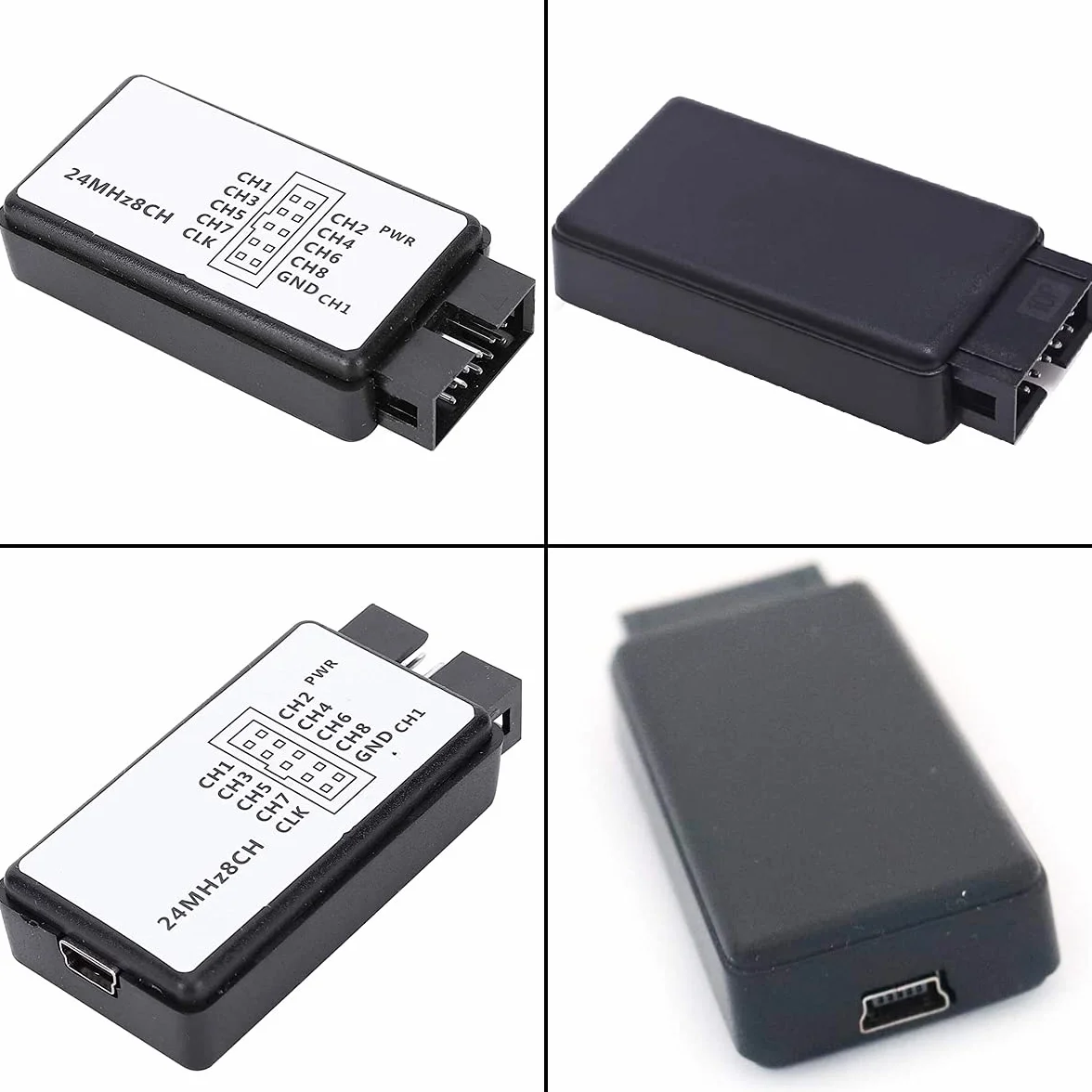 USB Logic Analyzer Device 24 MHz 8CH 8 kanałów UART IIC SPI Debug z kablem mini USB DuPont kabel 6 kolorów haczyków testowych Clip Set do Arduino FPGA M100 SCM