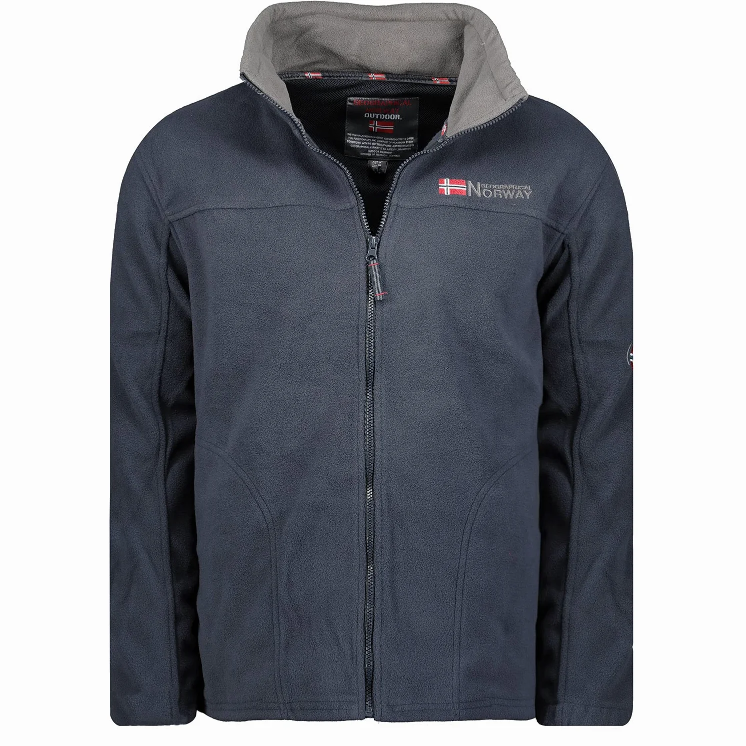 Geographical Norway Tamazonie Men - Mid gruby polar męski ciepły zamek błyskawiczny - kurtka jesienno-zimowa ciepła męska - długi rękaw miękki sweter komfort na zewnątrz
