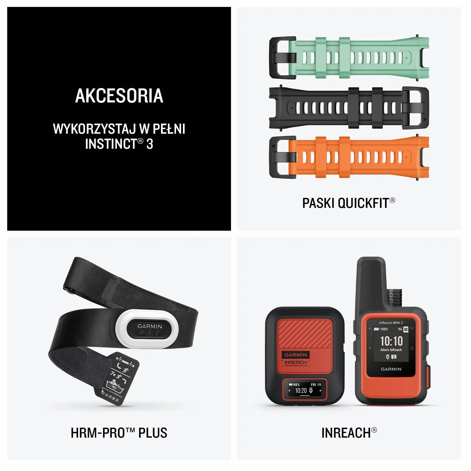 Garmin Instinct 3 [odnowiony], wytrzymały smartwatch GPS 50 mm, wbudowane aplikacje sportowe i monitorowanie zdrowia, latarka LED, odporny na wstrząsy, 10 ATM, czas pracy baterii do 24 dni, czarny