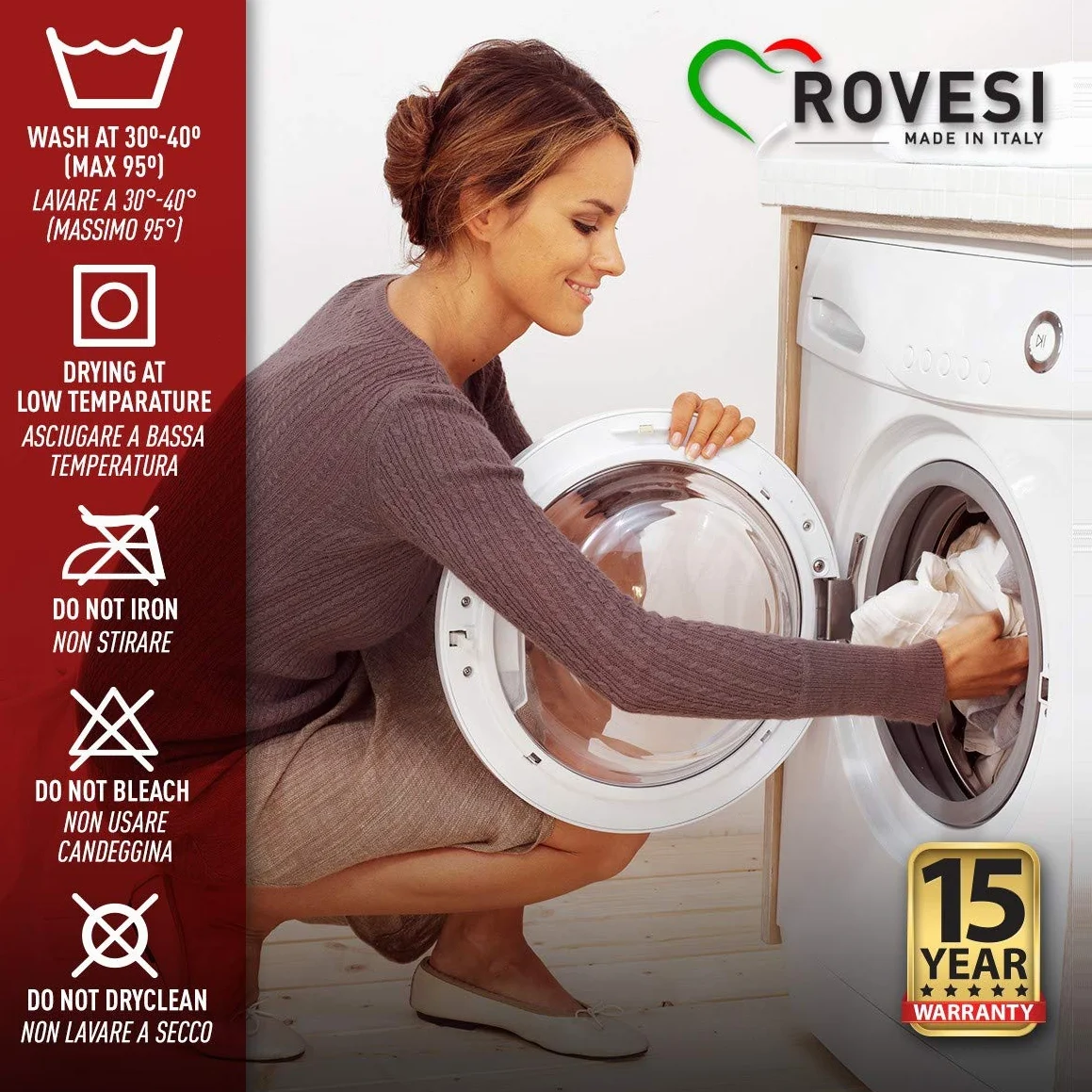 Podkładka dla chorych, nadaje się do prania, wkładka na nietrzymanie moczu, oddychająca, wodoszczelna łóżko, nadaje się do prania ROVESI, Made in Italy. Wyjątkowo chłonna, miękka, elastyczna i wodoszczelna (cm 100 x 150 Classic)
