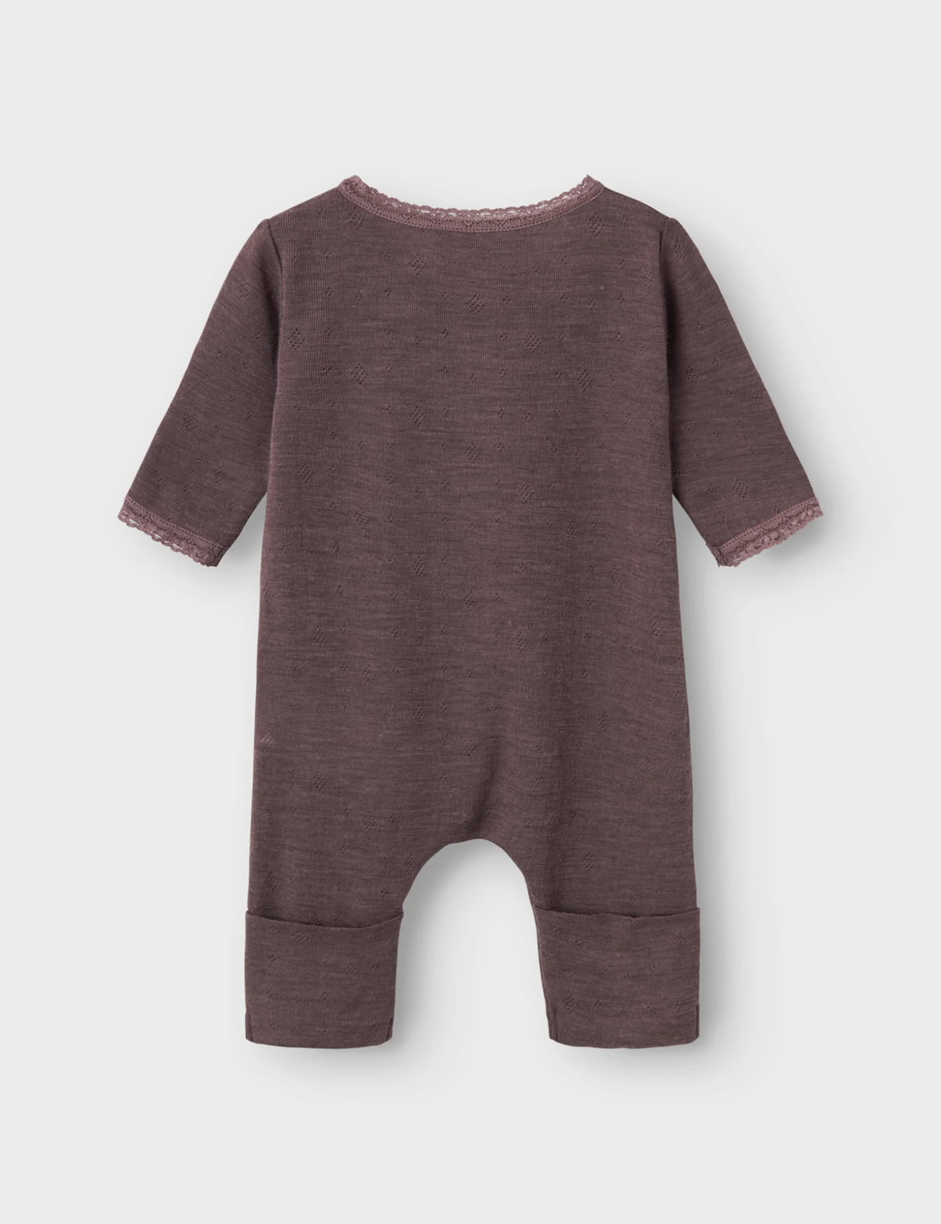 NAME IT śpioszki Niemowlęta - dziewczynki Nbfwang Wool Needle Nightsuit Solid Noos