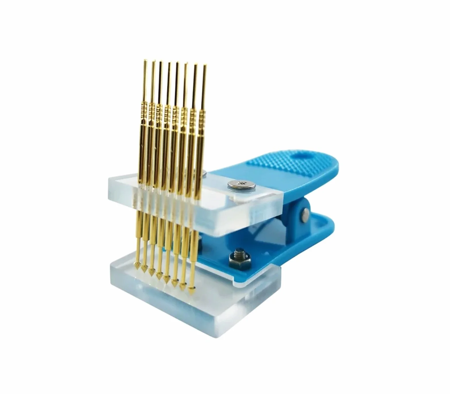 VNJUGF Pozłacane 3P 4P 5P 6P 7P 8P 9P 10P Narzędzie do zaciskania sondy PCB Program do pobrania Burn 2.54mm Pin Pitch Clamp Fixture wanglan(2.54mm 1x9Pin)