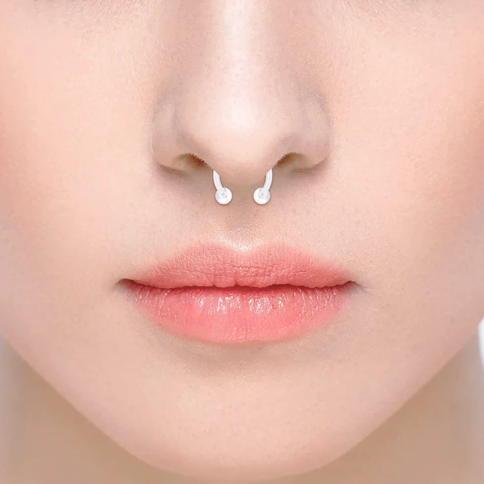 Briana Williams Przezroczyste kolczyki do piercingu biżuteria plastikowe kolczyki do nosa pierścienie warga labret język sztanga brzuch brwi bar tragus kolczyk do pracy