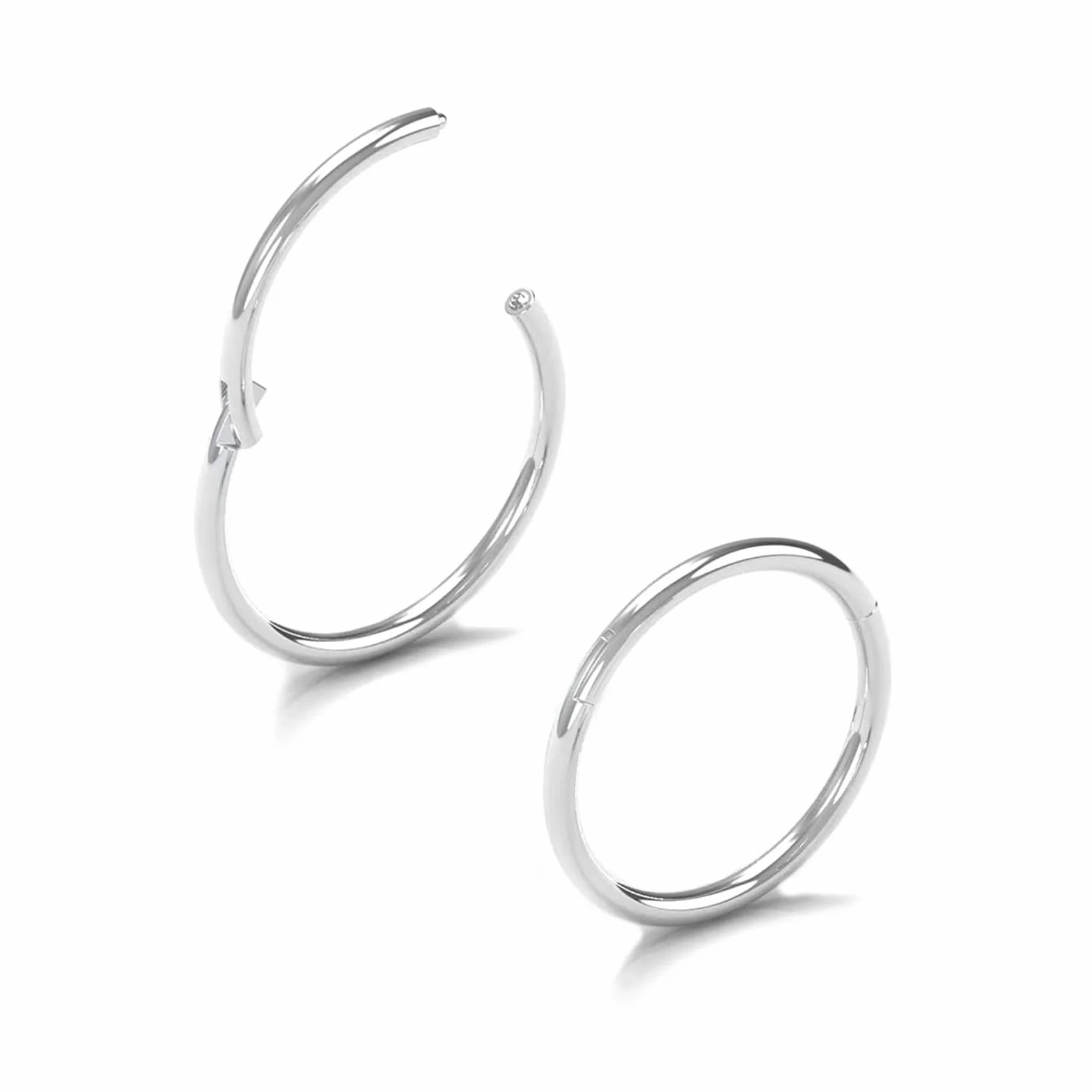 AceFun 2 sztuki kolczyków do nosa 20 g, 7 mm, stal nierdzewna, septum, biżuteria do przegrody nosowej, kolczyk segmentowy, kolczyk do ciała, kolczyk do nosa, obręcz do ust, kolczyk typu helix,