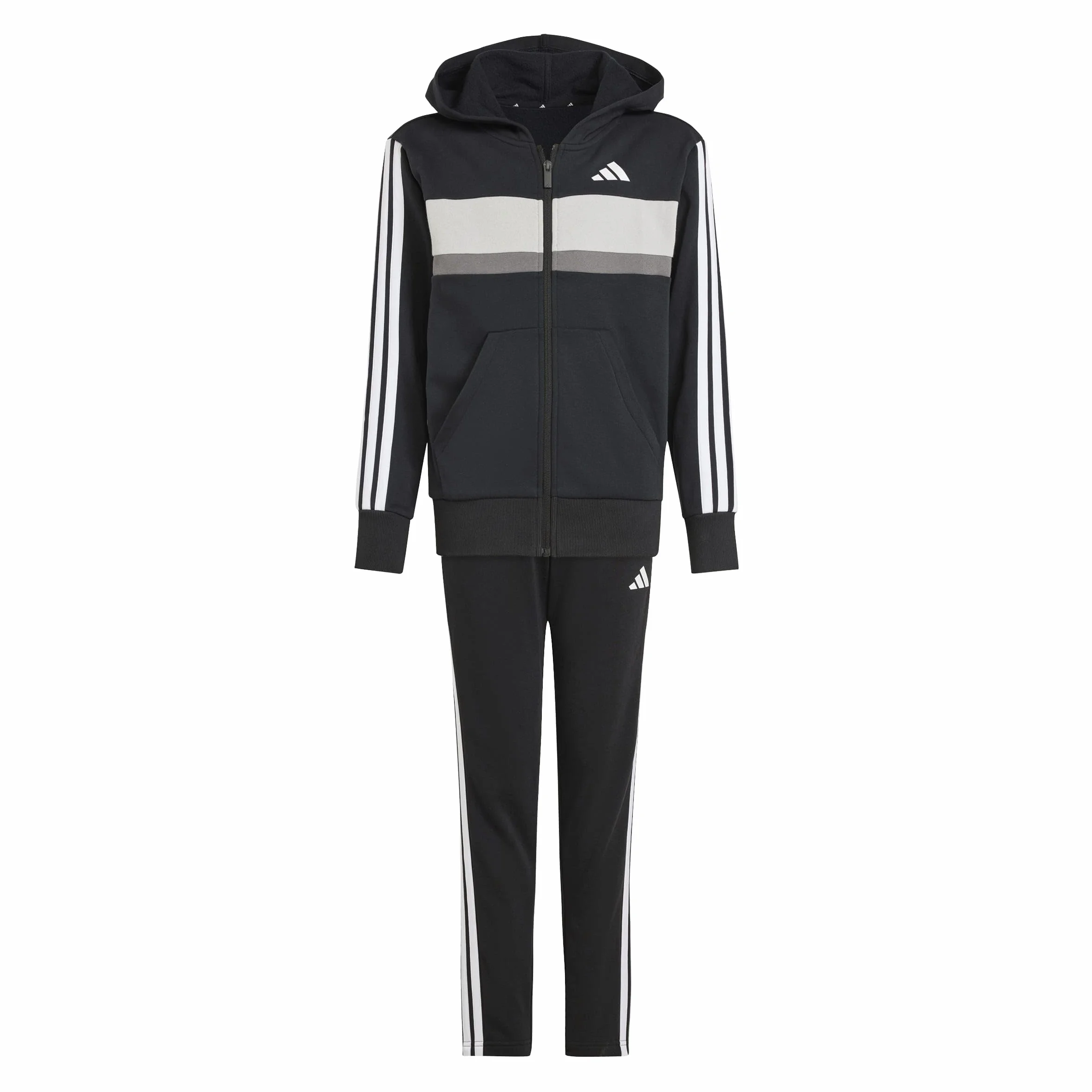 adidas Seasonal Essentials Tiberio 3 Stripes Fleece Tracksuit Dres Uniseks dziecięcy