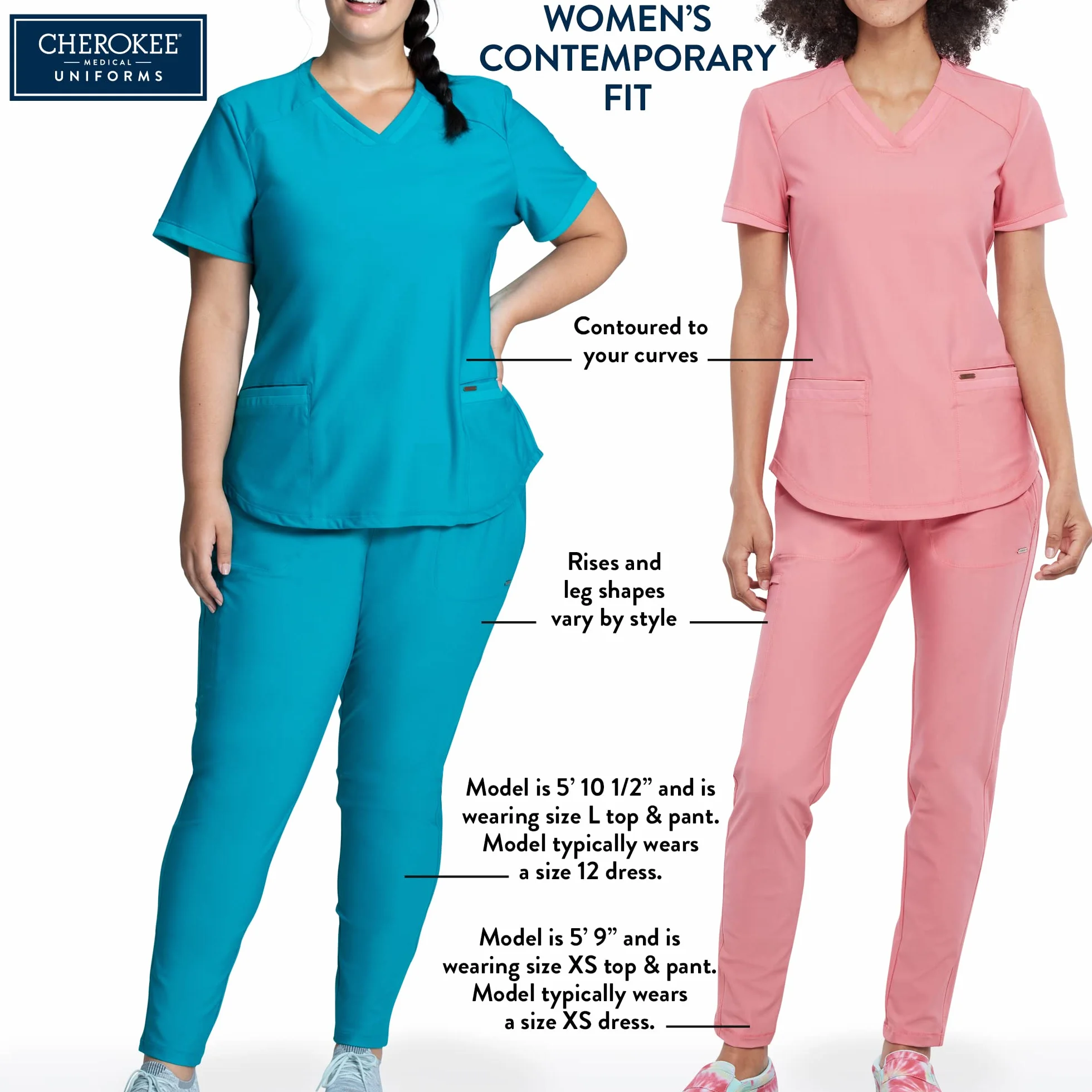 Cherokee Damski Scrub-Top Infinity z kieszeniami