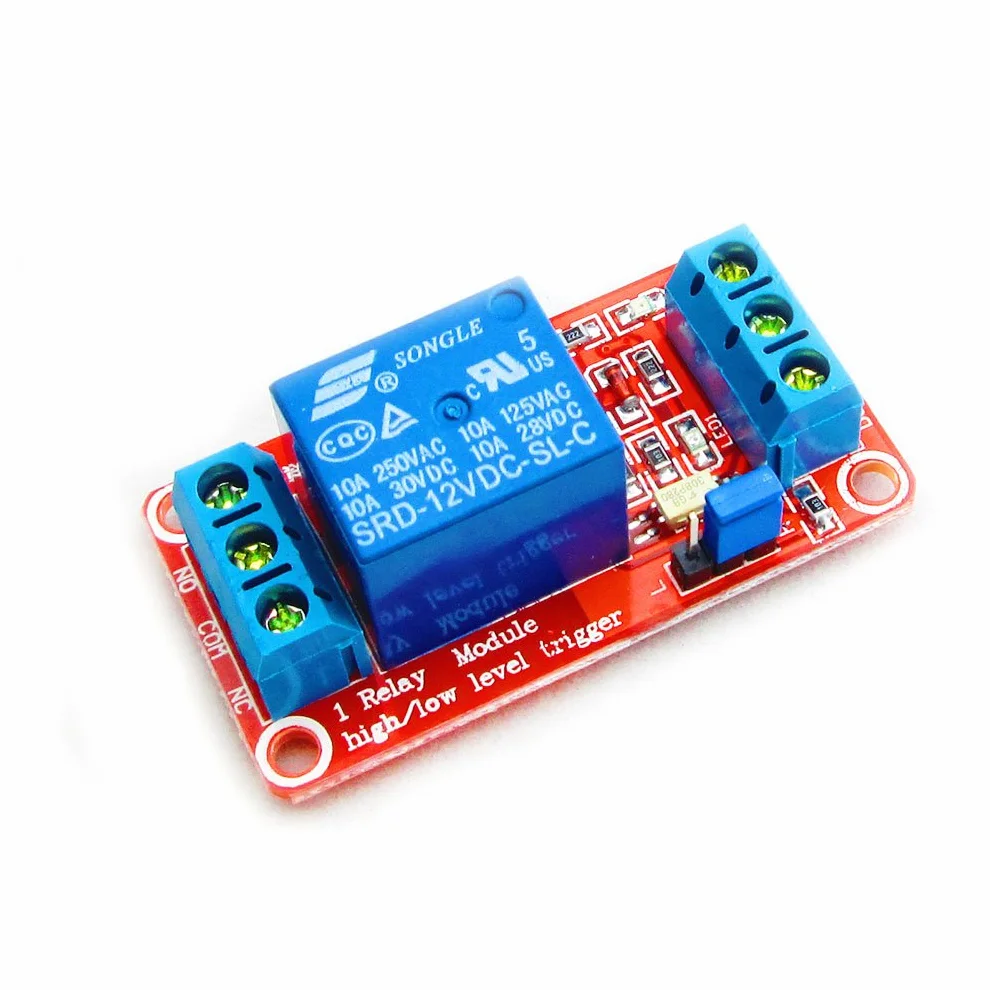 Hailege 2 szt. 12V 1 Channel Relay Moduł Relay Switch ze wspornikiem izolacji transoptora wysokiego lub niskiego poziomu wyzwalania