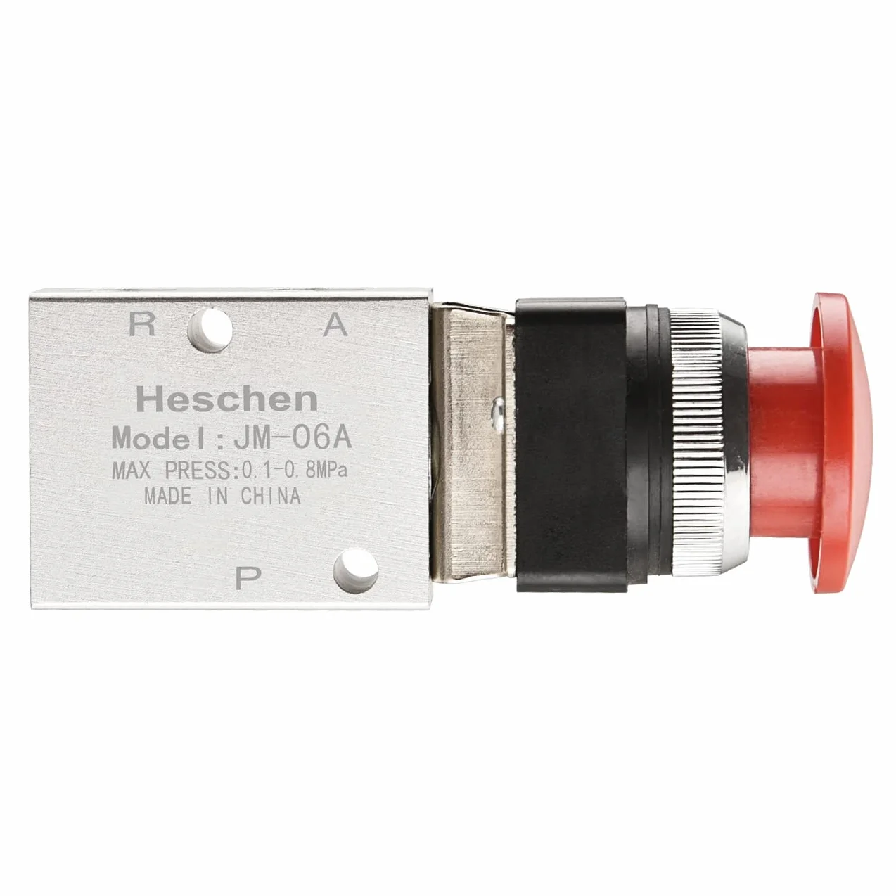 heschen Pneumatyczny momentary czerwony płaski zawór mechaniczny jm-06 a 3 Way 2 pozycja PT1/4 zwykle zamknięty