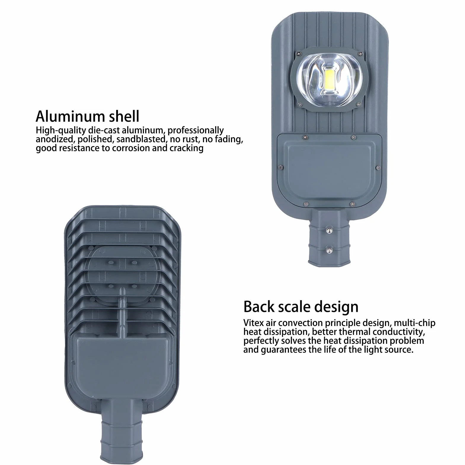 Oprawa LED 50W IP66 2000Lm 6500K Szary