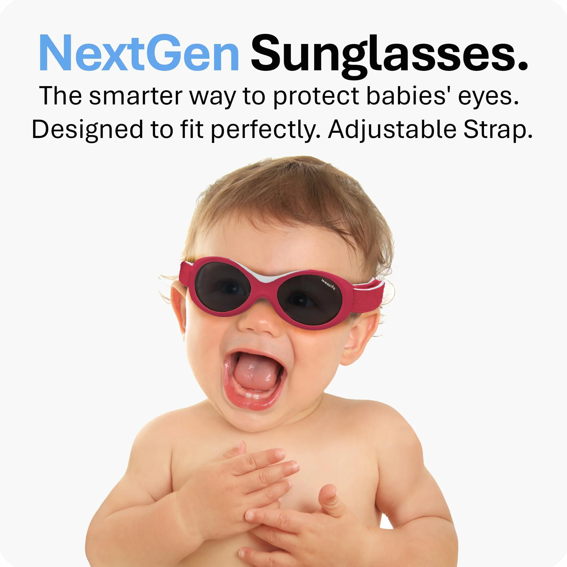 Mausito BABY okulary przeciwsłoneczne dla chłopców i dziewczynek w wieku 0-1,5 roku I Zwycięzca porównawczy okulary przeciwsłoneczne dla niemowląt, nie zawierają BPA, 100% ochrony przed