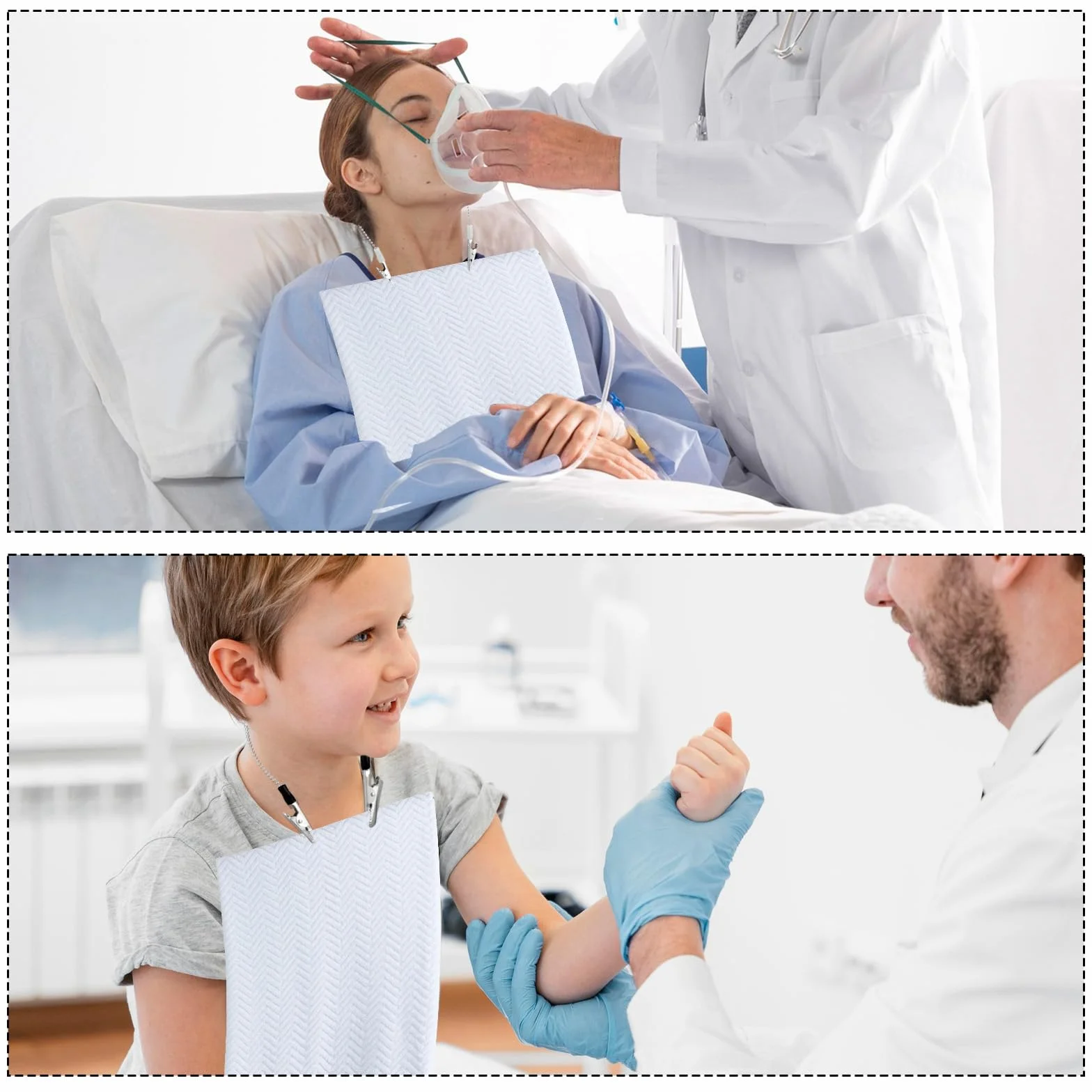 4 uchwyty na serwetki, klipsy do serwetek, metalowe klipsy do serwetek, klipsy do mocowania klipsów dentystycznych, na śliniaczki, klips, elastyczny uchwyt na serwetki, smycz na serwetki, obroża z