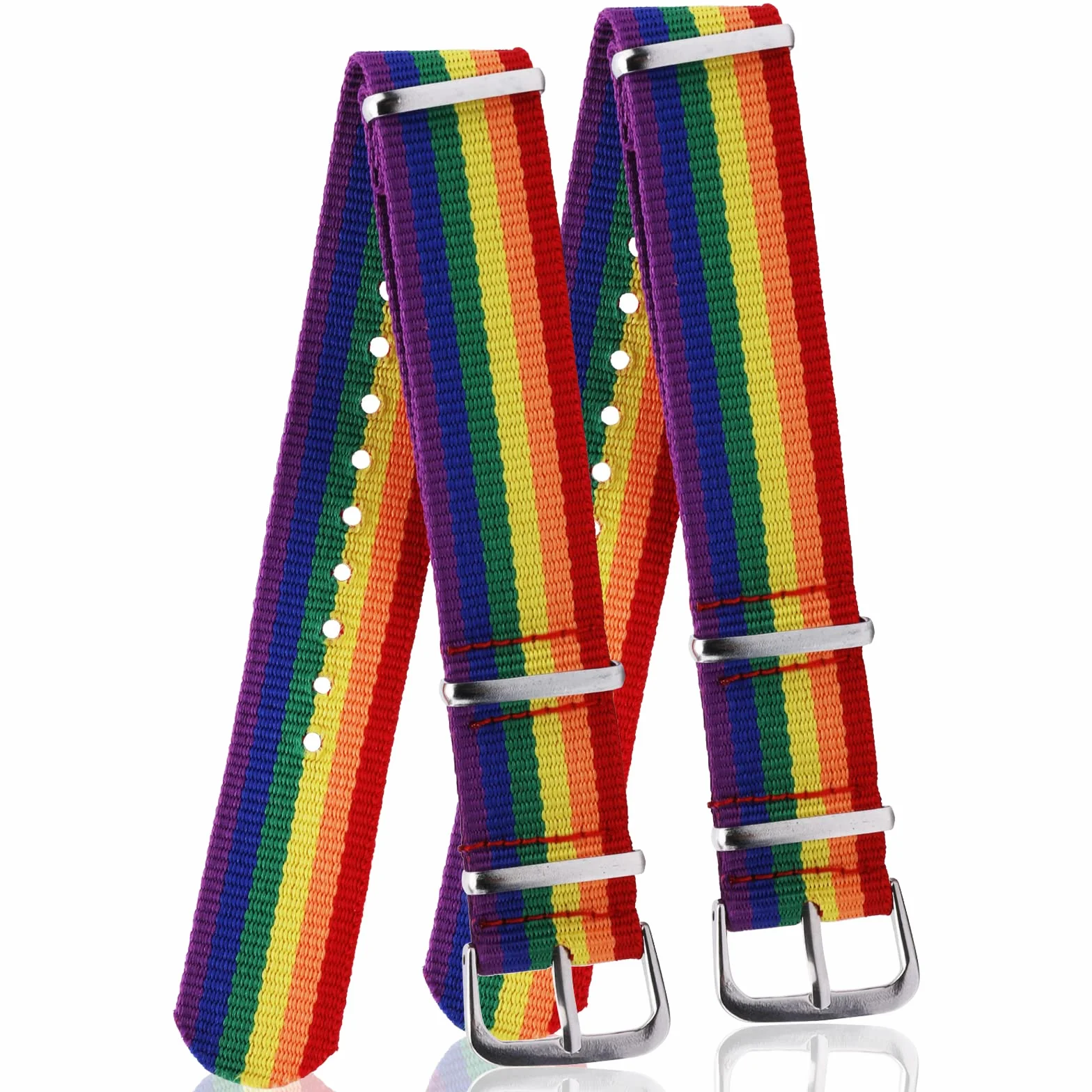 MWOOT 10 sztuk LGBT Gay Pride bransoletki, tęczowe bransoletki, regulowana opaska przyjaźń akcesoria, miesiąc dumy, kolorowa bransoletka unisex, 25 cm, nylon, 25 cm, Nylon