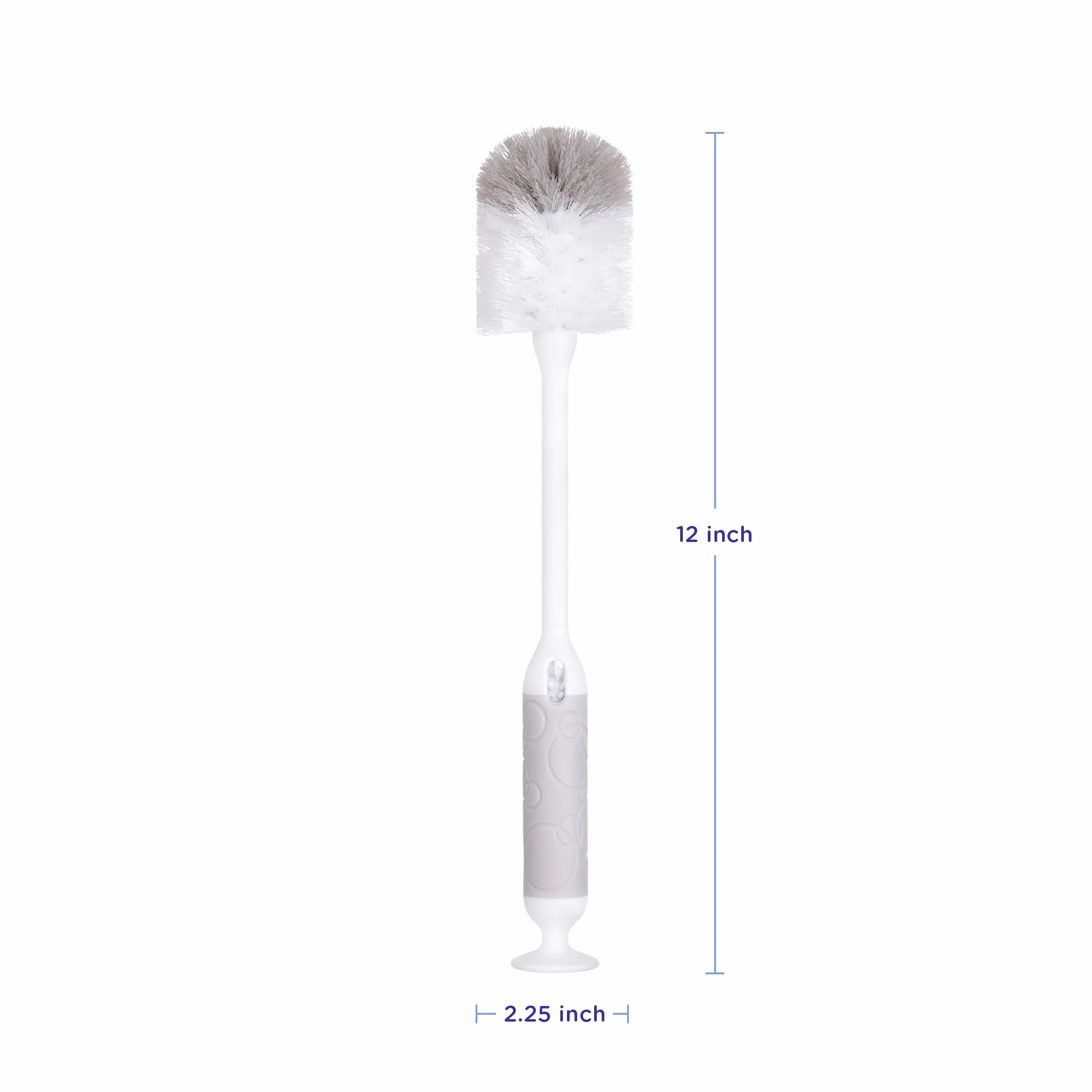 Ubbi Baby Bottle Brush Set Brush Bottle Brush and Sutki, Baby Cleaning Essentials, szary