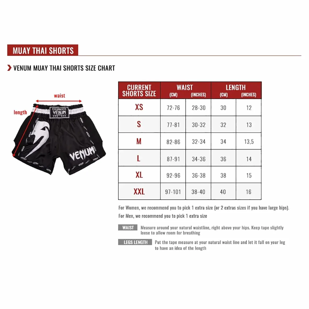 Venum Classic Muay Thai Shorts - szorty tajskie Mężczyźni
