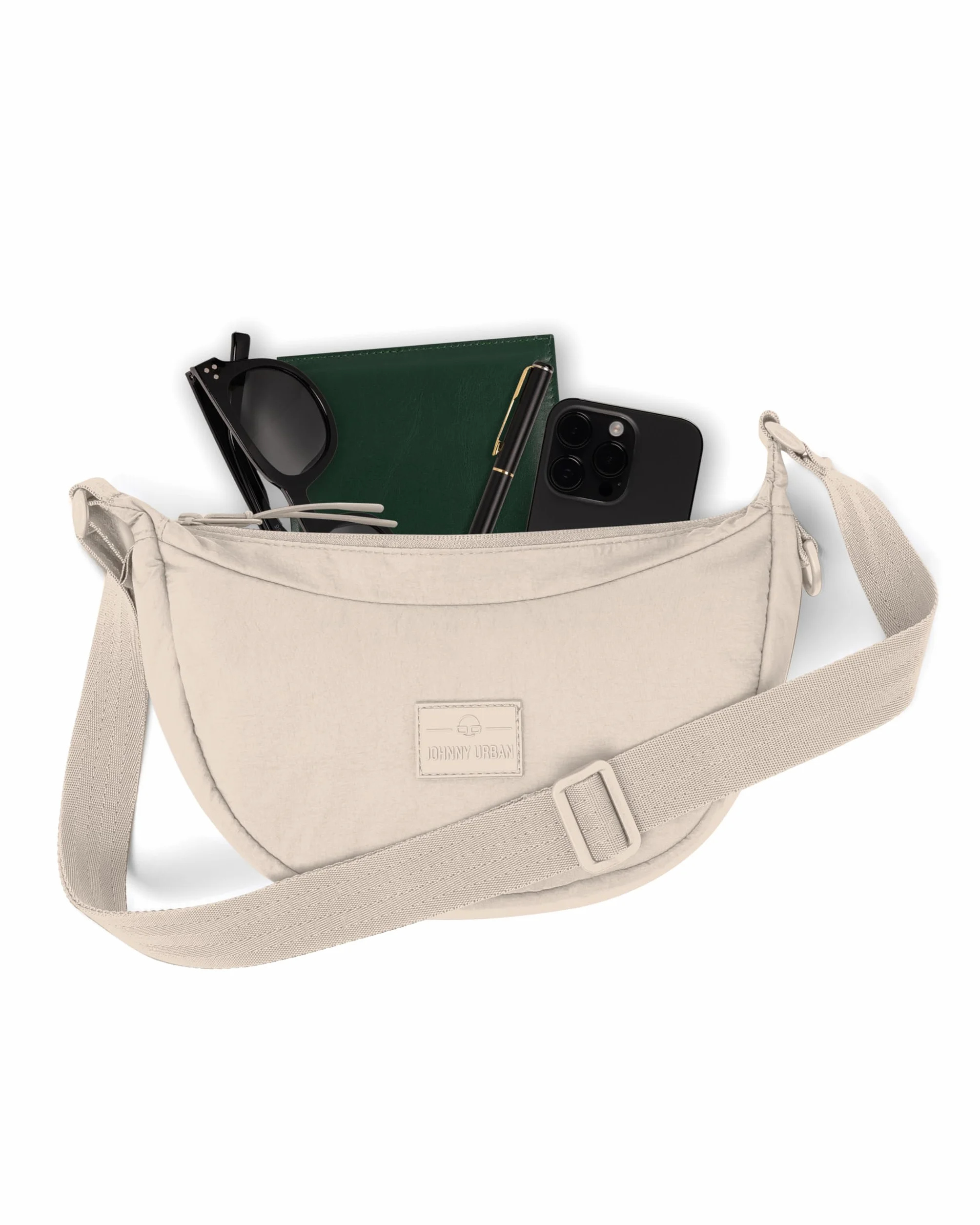 Johnny Urban Torba na ramię Kobiety Mężczyźni - Kaia - Torba Półksiężycowa - Nylon Puffer Moon Bag - Eleganckie i swobodne torby na ramię - Regulowana modna torba na ramię - Wodoodporna
