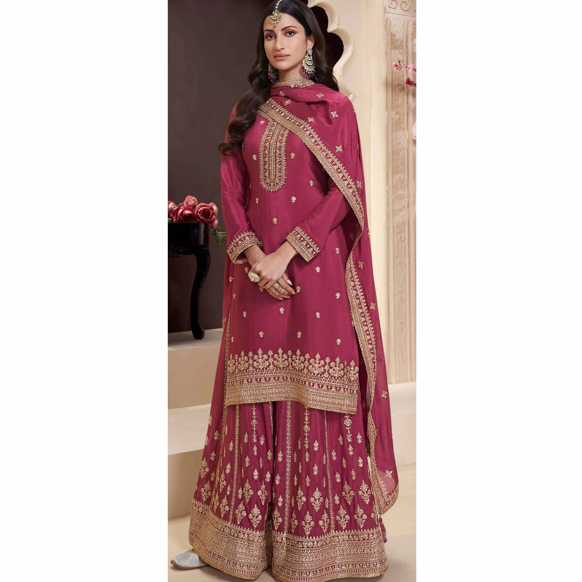Shalwar Kameez indyjskie pakistańskie garnitury weselne designerskie sukienki Palazzo Wybór 44
