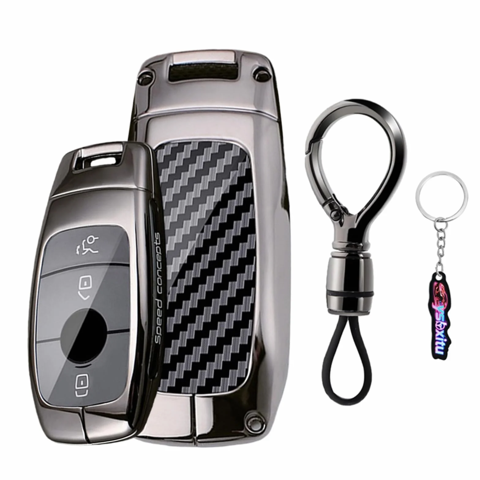 Etui na kluczyki Mercedes Keyless go, etui na kluczyki samochodowe, pasuje do Benz A C E G S CLS klasa AMG GLK GLC GLC GLE klasa E W213/S W223, organizer na klucze, elegancki i praktyczny