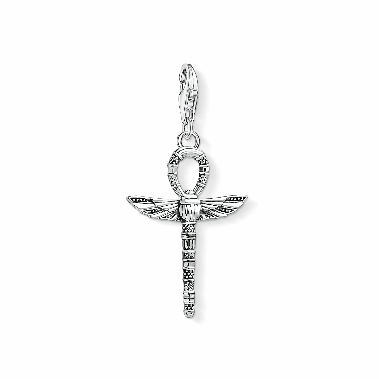 Thomas Sabo Damen Herren-Charm-Anhänger Lebenskreuz Ankh mit Skarabäus Charm Club 925 Sterling Silber 1551-637-21