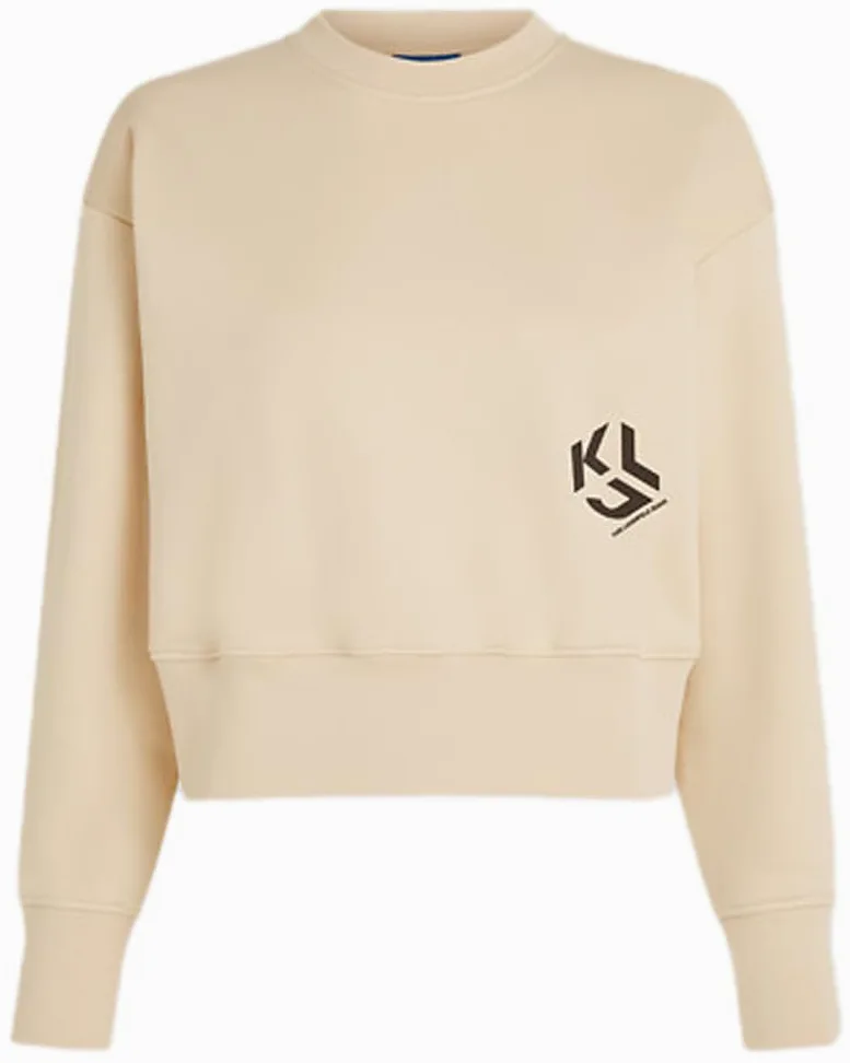 Karl Lagerfeld Jeans, Damskie, Bluza Z Logo Monogramowym, Regular Fit, Brązowy, L