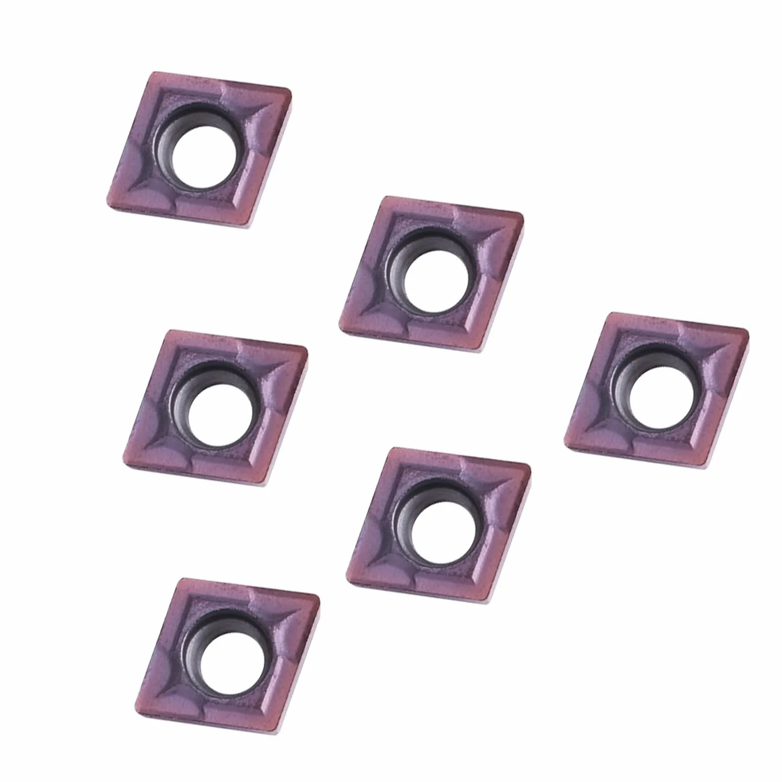 Płytki CNC, 10 szt. Płytki Tokarskie CNC CCMT060204 Hss, Cmt060204 Płytki Węglikowe VP15TF Węglik Fioletowy Brąz Końcówki Płytki Ostrza Nożyce Płytki Wieloostrzowe Tokarka