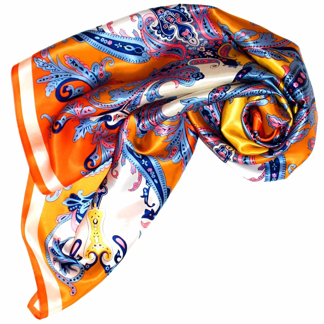 Lorenzo Cana jedwabna chusta damska 100% jedwab 90x90 cm