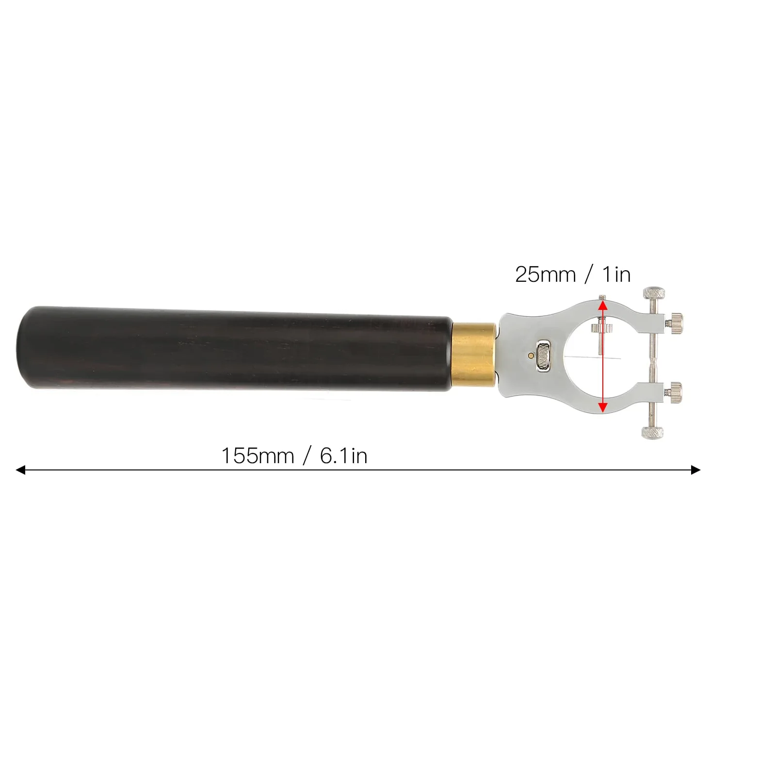 PolyGen Watchmaker Truing Caliper Naprawa zegarków ze stali stopowej Truing Suwmiarka 6,1 x 1 cal ze schowkiem do korekcji koła balansu ruchu