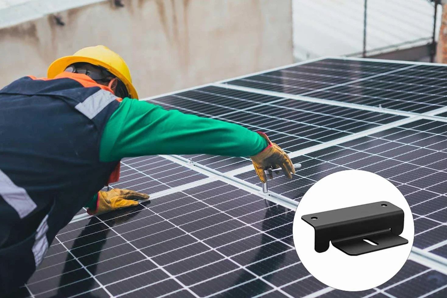 Uchwyt do modułu solarnego Z, panel słoneczny, uchwyt montażowy z nakrętkami i śrubami, montaż modułu solarnego, zestaw antykorozyjny do przyczepy kempingowej, łodzi i dachu, 8 sztuk (czarny)