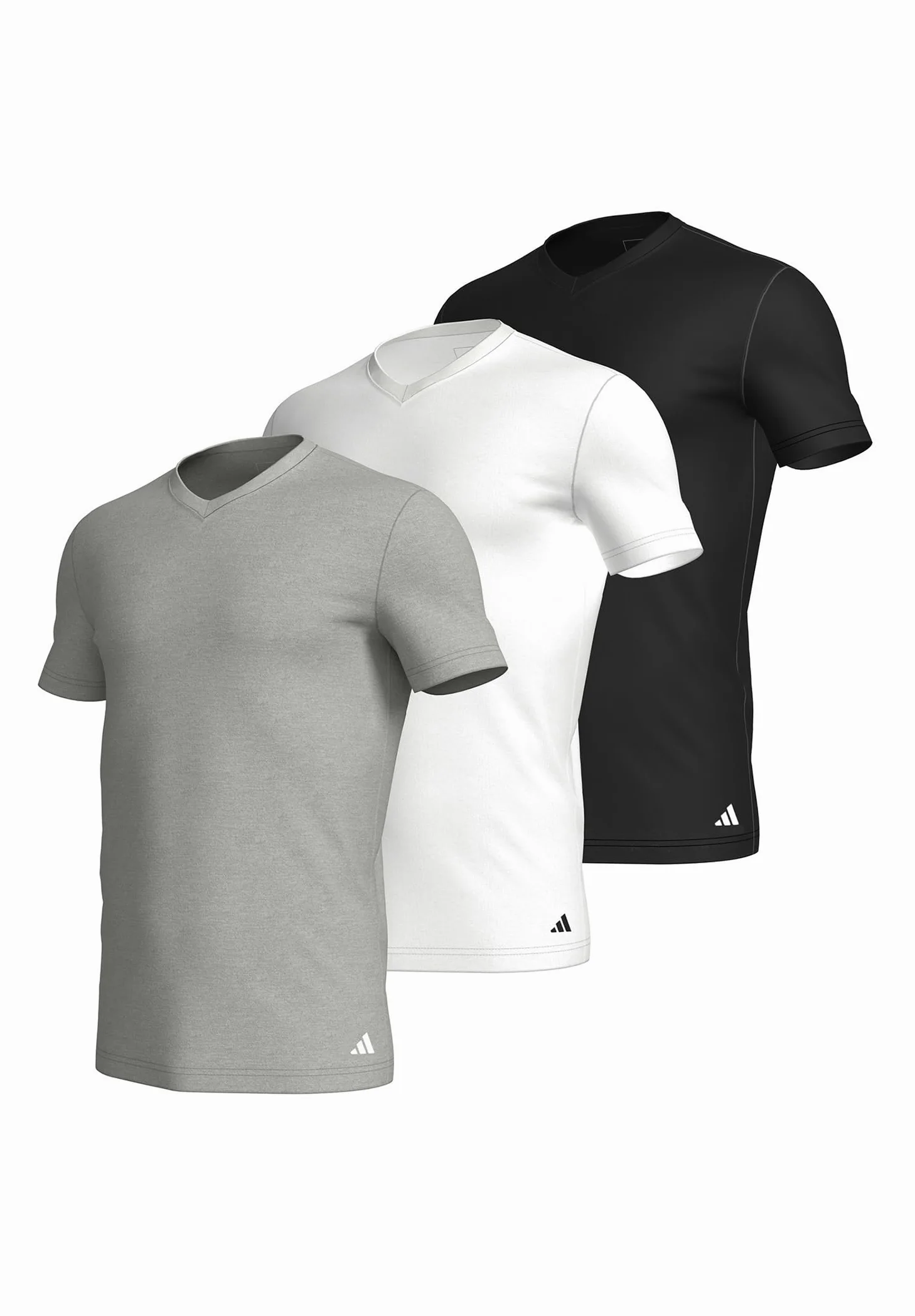 adidas Podkoszulek Mężczyźni Adidas Herren Unterwäsche V Neck Shirt (3pk) - Active Core Cotton