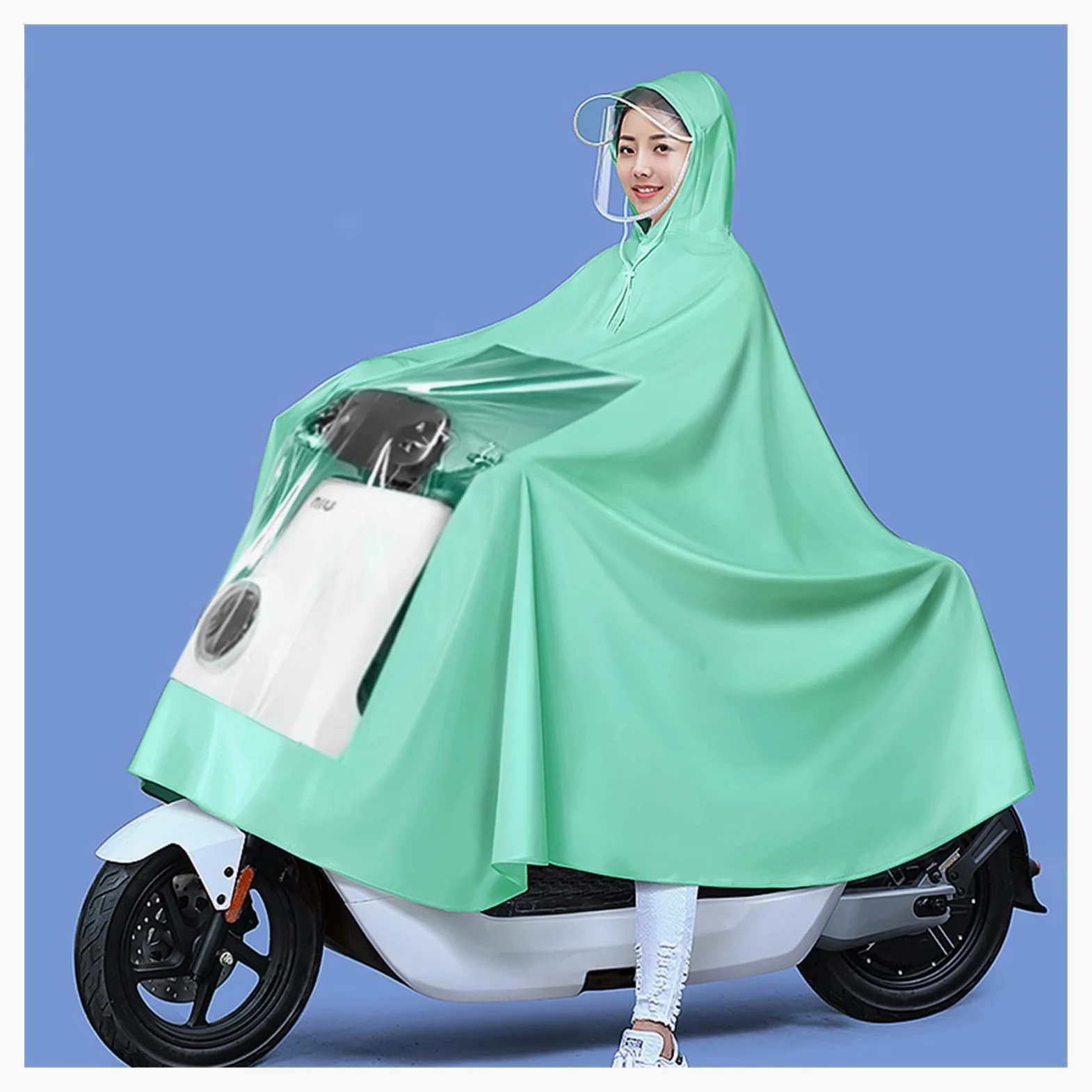 Peleryna przeciwdeszczowa rowerowa Poncho Pokrowiec Wiatroszczelny płaszcz przeciwdeszczowy unisex na rower Ebike Motocykl Skuter