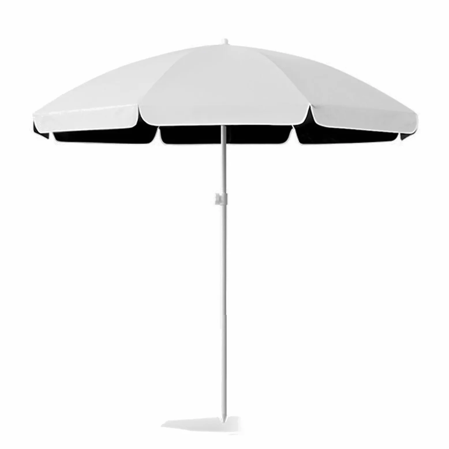 Przenośny parasol plażowy - 200 cm okrągły parasol ogrodowy z UPF50+ ochrona przed promieniowaniem UV do ogrodu, na kemping, taras, do użytku na świeżym powietrzu, trwały i lekki (niebieski)