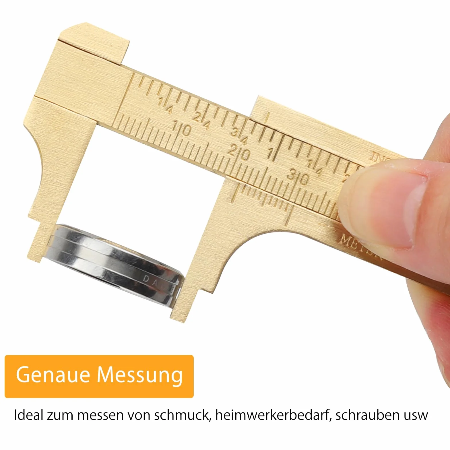 HENGBIRD 2 sztuki suwmiarka mała, suwmiarka analogowa, poręczna szubrowa, mini mosiężna suwmiarka składana, podwójna skala, linijka kieszonkowa, do biżuterii, obróbki drewna, narzędzie pomiarowe 100