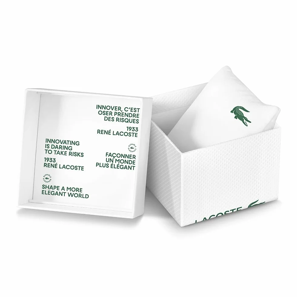 Lacoste Damski Analogowy Zegarek Kwarcowy z Silikonowym Paskiem 2001211, Biały