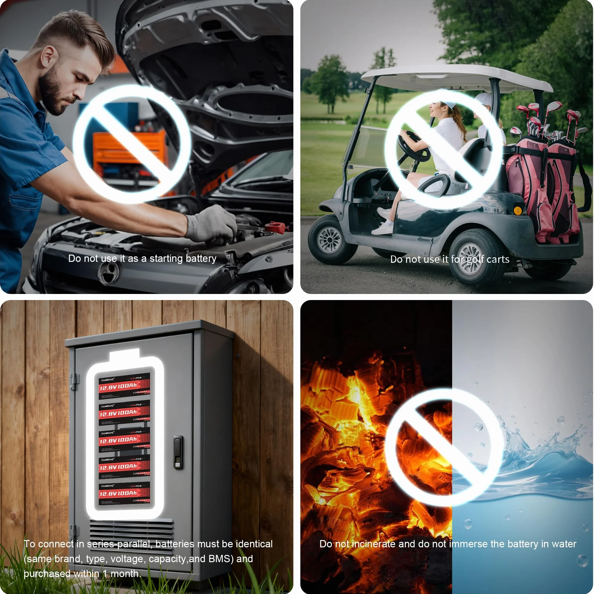 12V 300Ah (314Ah) Bateria LiFePO4 z Wbudowanym BMS 200A, 4019Wh, 4000+ Cykli, Akumulator Litowy 300Ah do Kamperów, Fotowoltaiki, Systemów Off-Grid i Domowego Magazynowania Energii