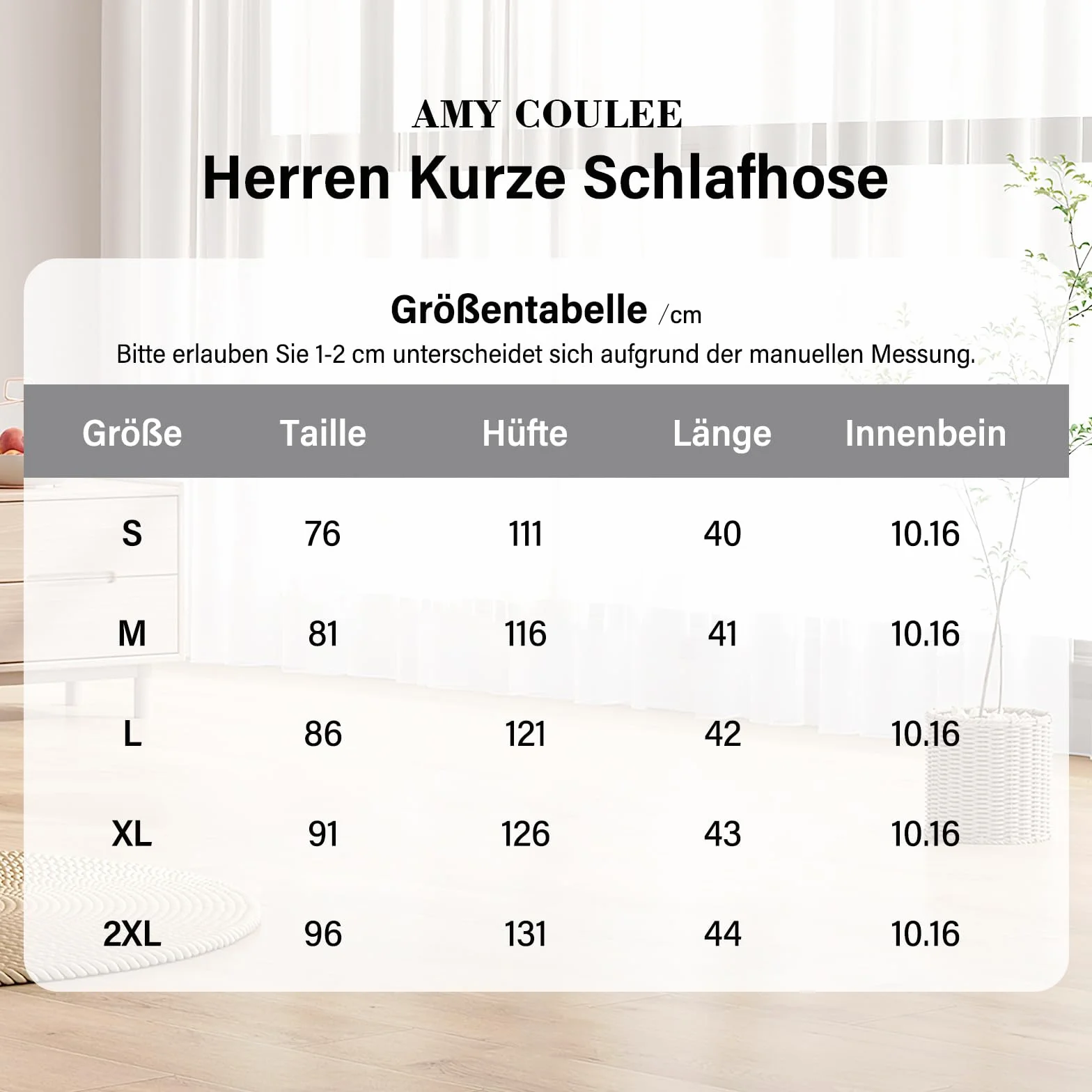 Amy Coulee Męskie spodenki do spania, krótkie, bawełniane, 4", lekkie szorty do spania, krótkie spodnie piżamowe z kieszeniami