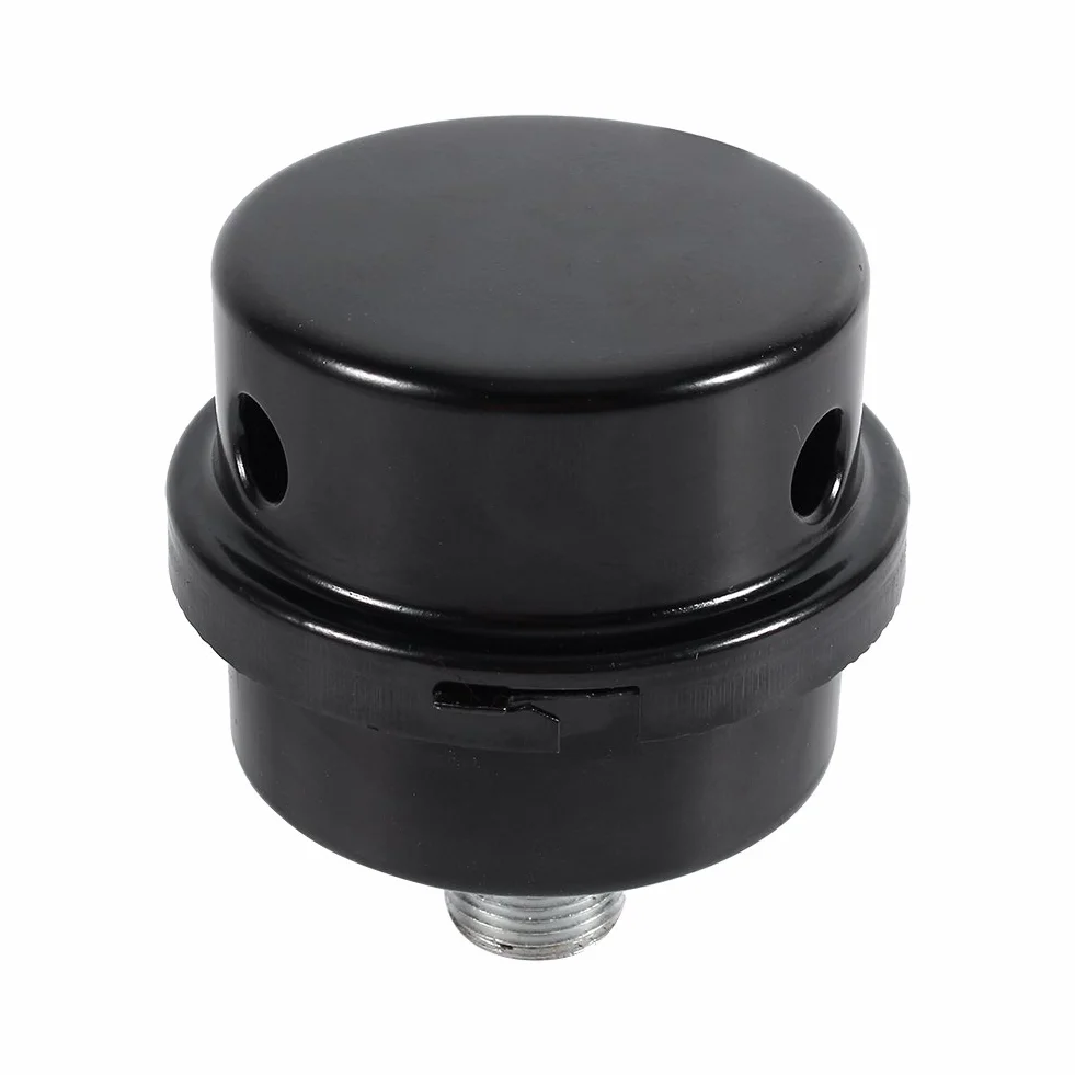 Regun Black Metal Tłumik filtra wlotowego sprężarki powietrza, redukcja hałasu, ochrona przed kurzem, 3/20.3 cm 16 mm, do bezolejowych sprężarek powietrza