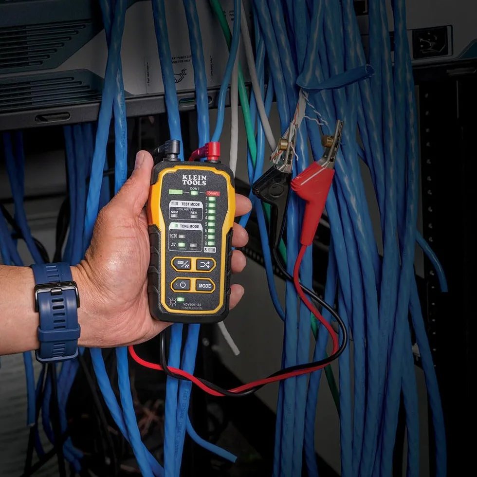 Klein Tools VDV500-920 generator tonów i sondy do kabli Ethernet, Internet, telefon, głośnik, koncentryczny, wideo i transmisji danych, RJ45, RJ11, RJ12