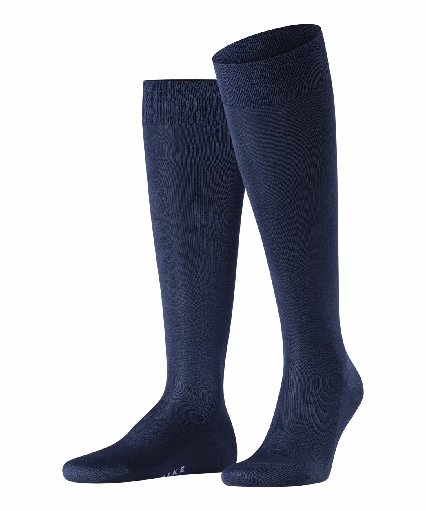 FALKE Mężczyźni Podkolanówki Tiago M Kh bawełna długie jednokolorowe 1 Para, Niebieski Royal Blue 6000, 43-44