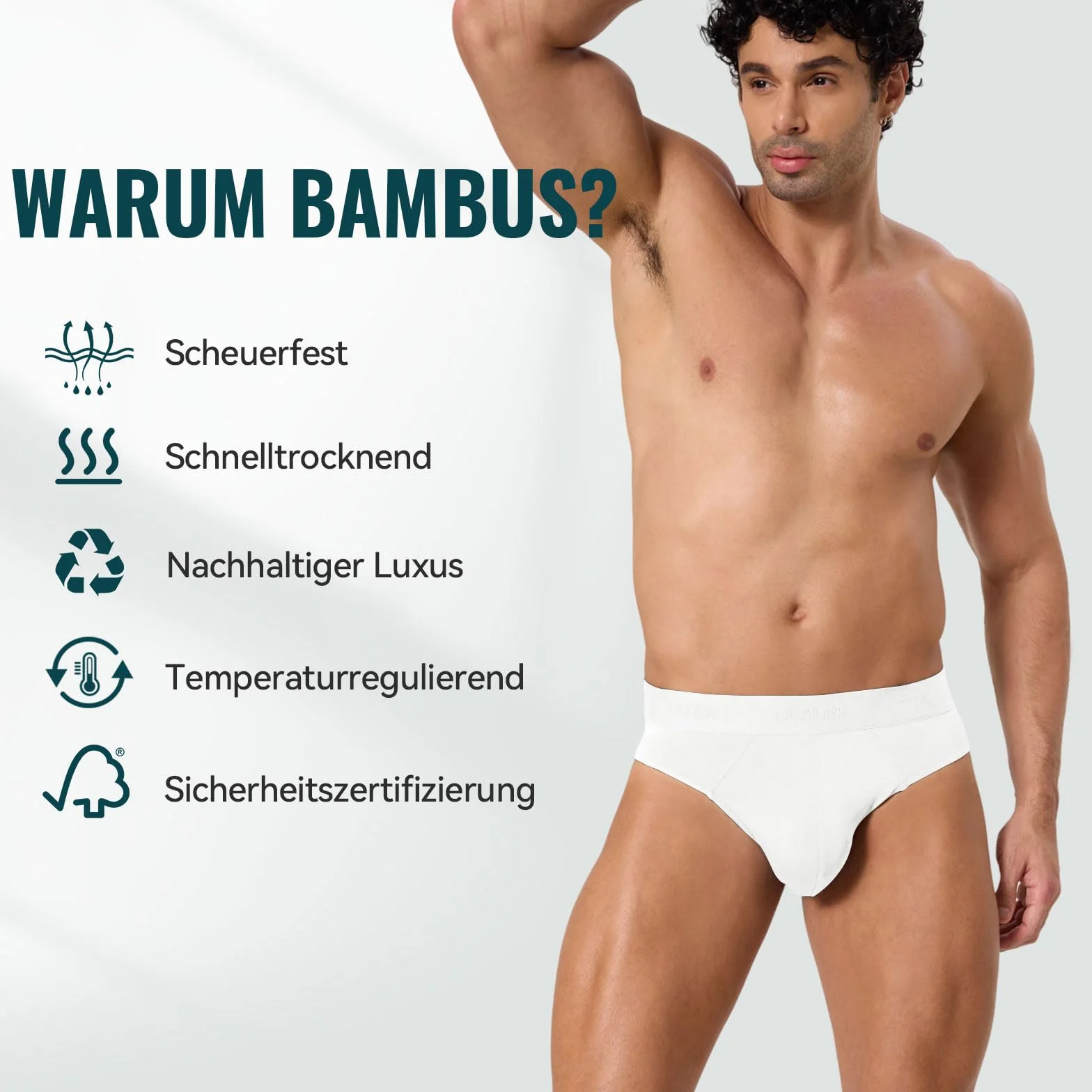 Bambusowe slipy męskie oddychająca bielizna ze stretchem 6 sztuk