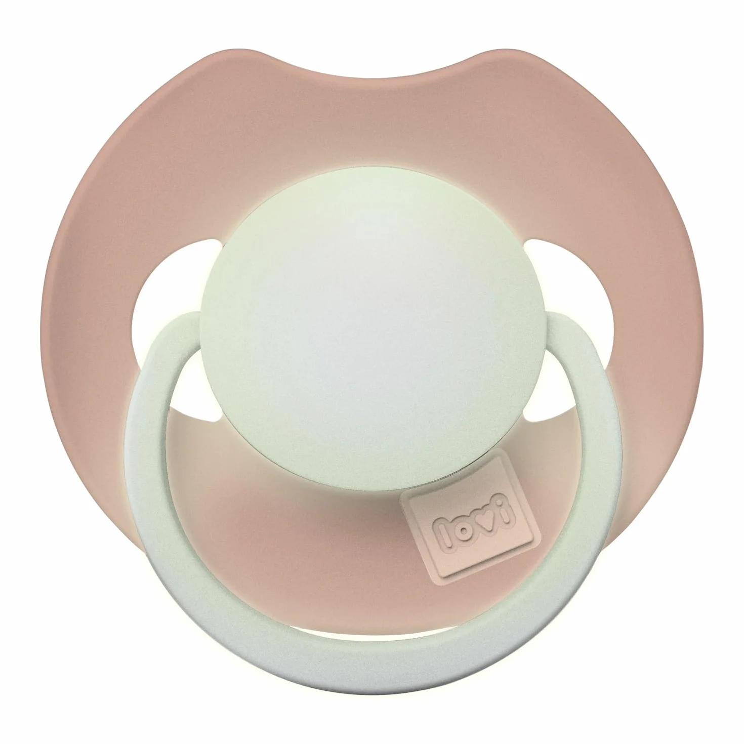 Smoczek uspokajający silikonowy dynamiczny LOVI Prime, 2 szt., kapsuła do sterylizacji, chroni odruch ssania, antyalergiczny, bez BPA (Ivory Glow/Blush Glow, 18 m+)