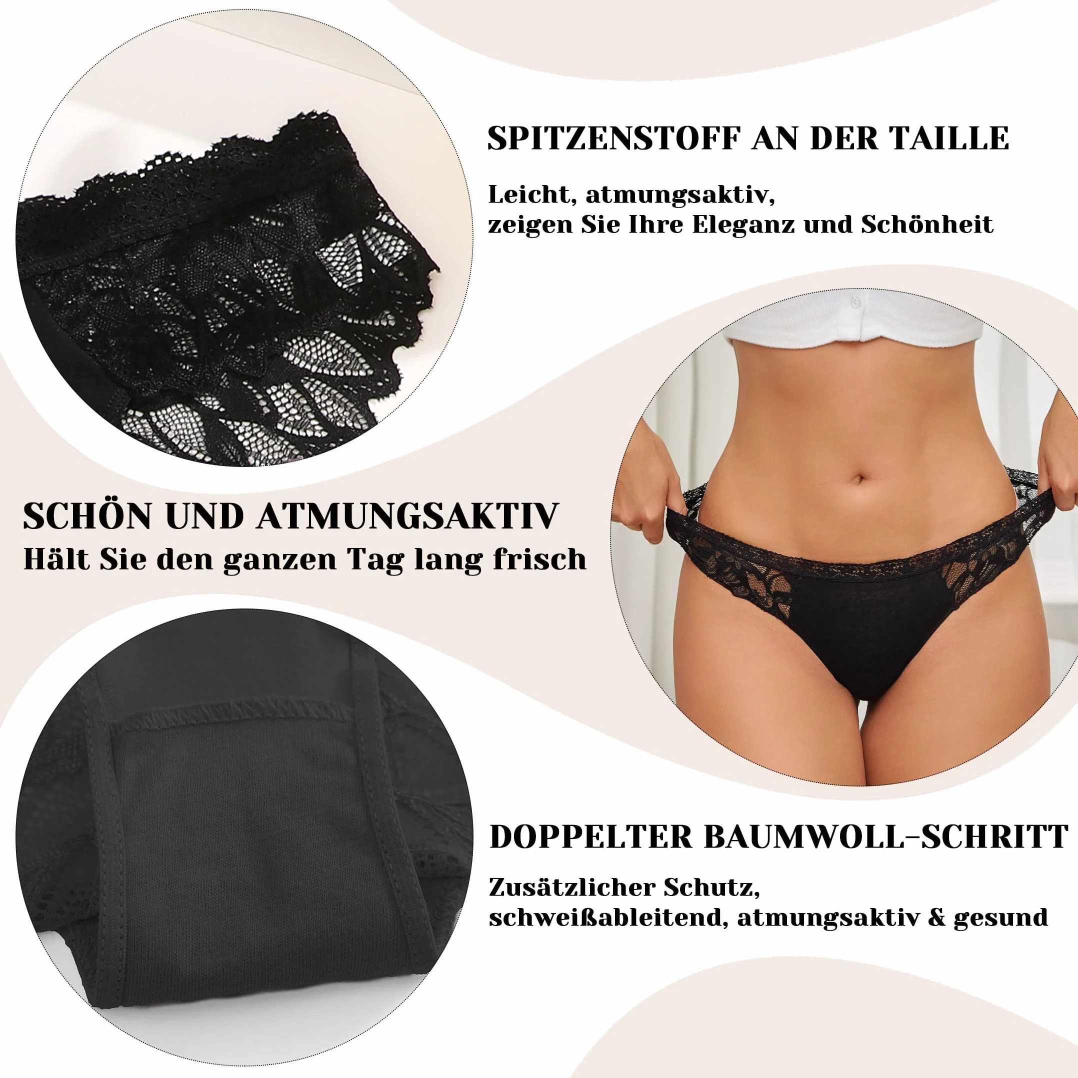 Sth Big Majtki z wysokim stanem, koronkowa bielizna damska, wysoka talia, brazylijskie majtki, damskie koronkowe majtki, wygodne i oddychające, wiele sztuk
