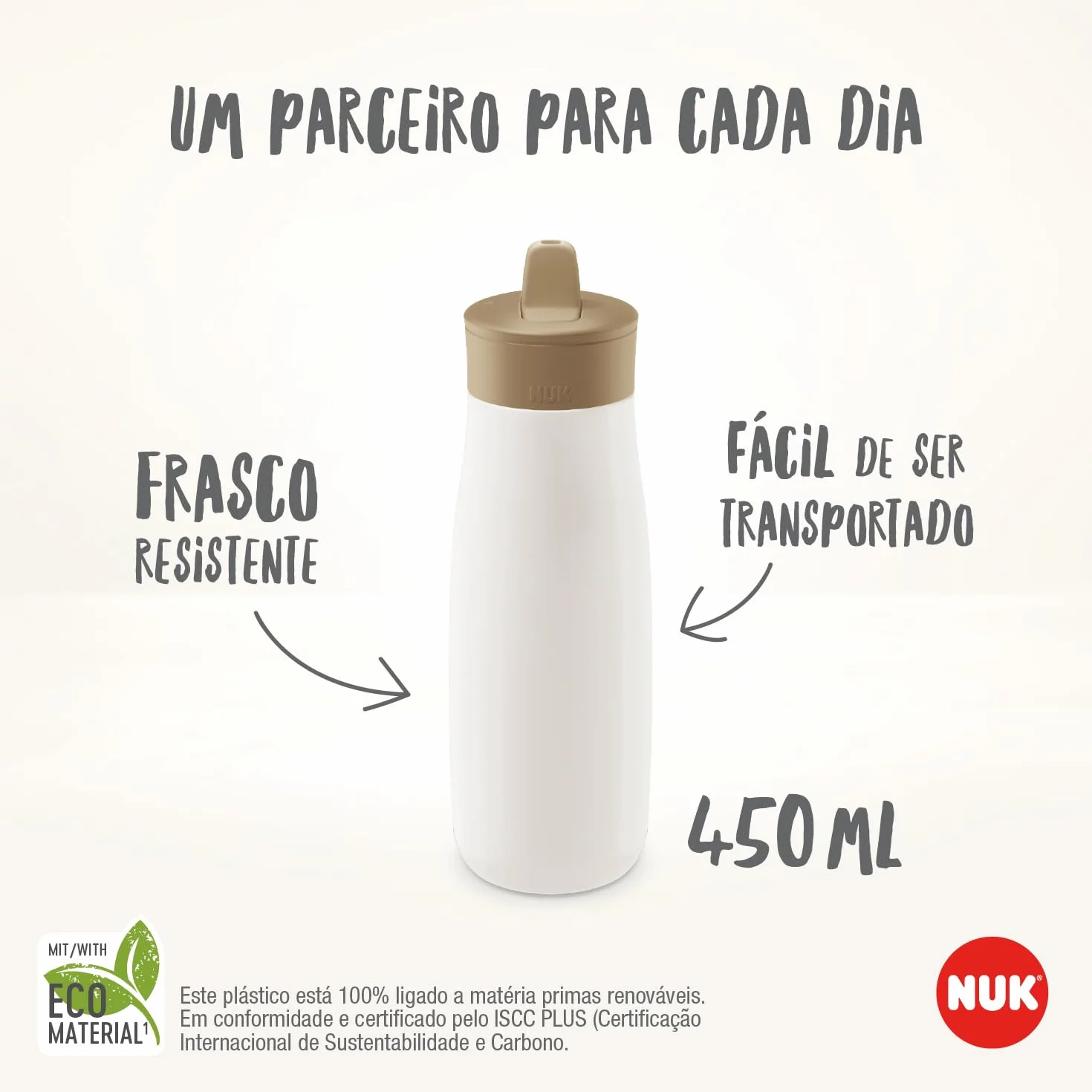 NUK Mini-Me Flip butelka do picia | z niegryzalną nasadką do picia 2 w 1 | zabezpieczona przed wyciekiem | 450 ml | od 12 miesięcy | bez BPA | 1 sztuka | kolor fioletowy