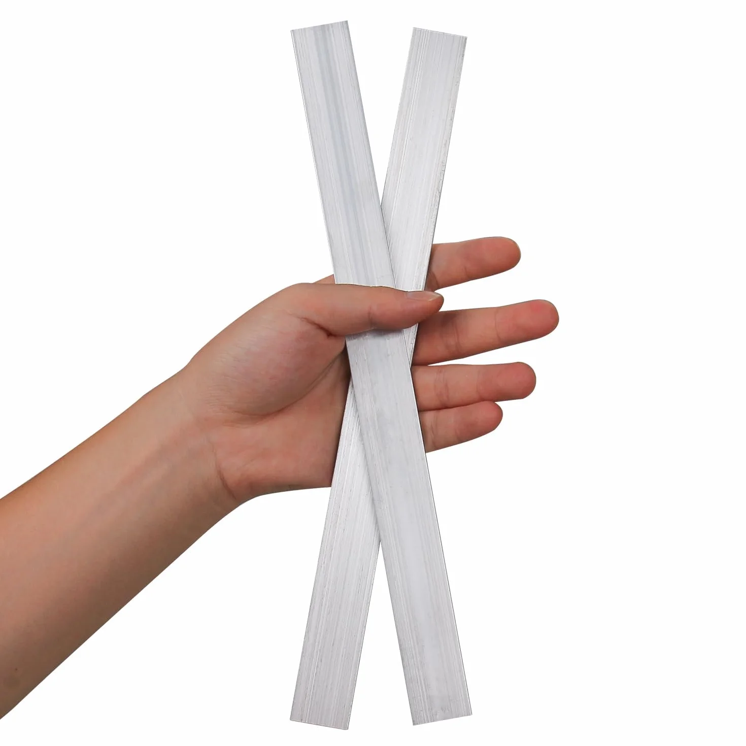 2 sztuki kwadratowych aluminiowych drążków, 0,16" grubość x 0,98" szerokość x 30 cm długości, kwadratowe płaskie płyty aluminiowe 6061, 4 x 25 x 305 mm masywne T6511, nowe z młynka
