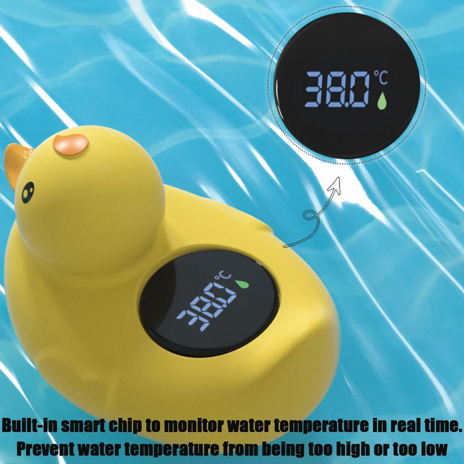 Duck Baby Bath Temperature Meter | cyfrowy miernik temperatury w pokoju i łazience, bezpieczny monitor temperatury wody i pokoju do kąpieli dla niemowląt, basenu, kąpieli dla niemowląt, niemowląt