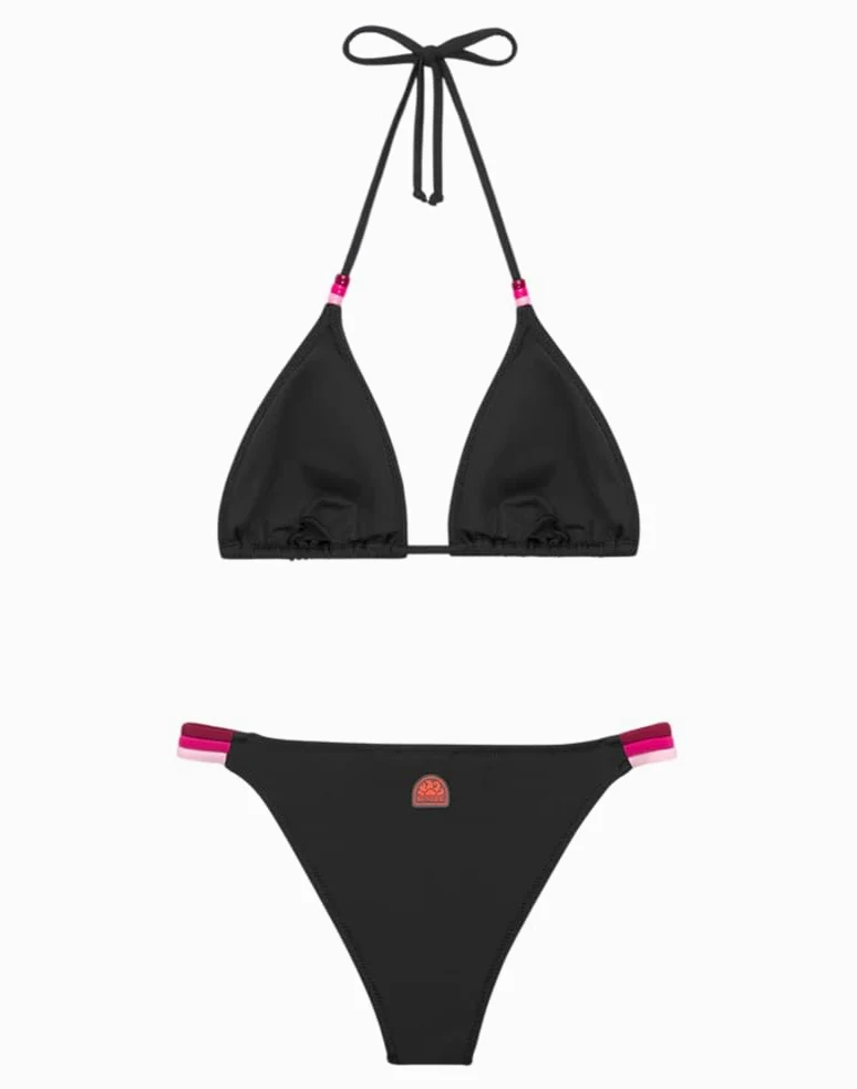 SUNDEK Jennifer Damskie bikini z trójkątnym topem i tęczowymi majtkami
